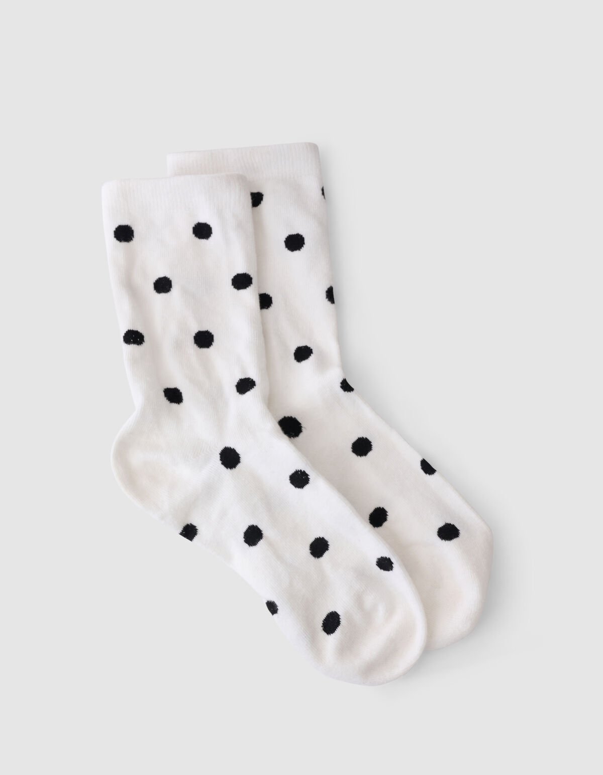 Polkadot Socken Wei&szlig;/Schwarz SHOEBY ACCESSOIRES