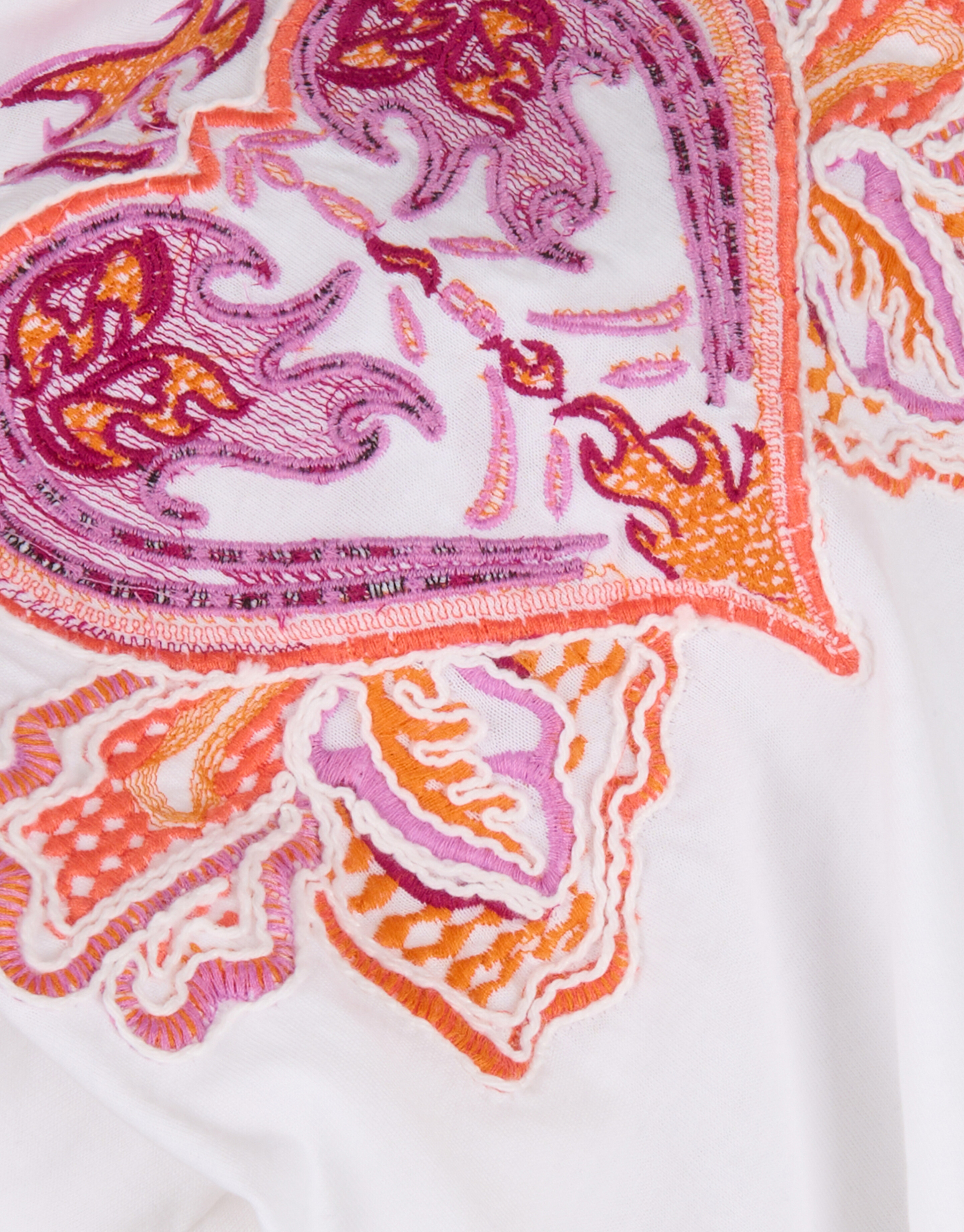 T-shirt mit Herzstickerei Off White SHOEBY GIRLS