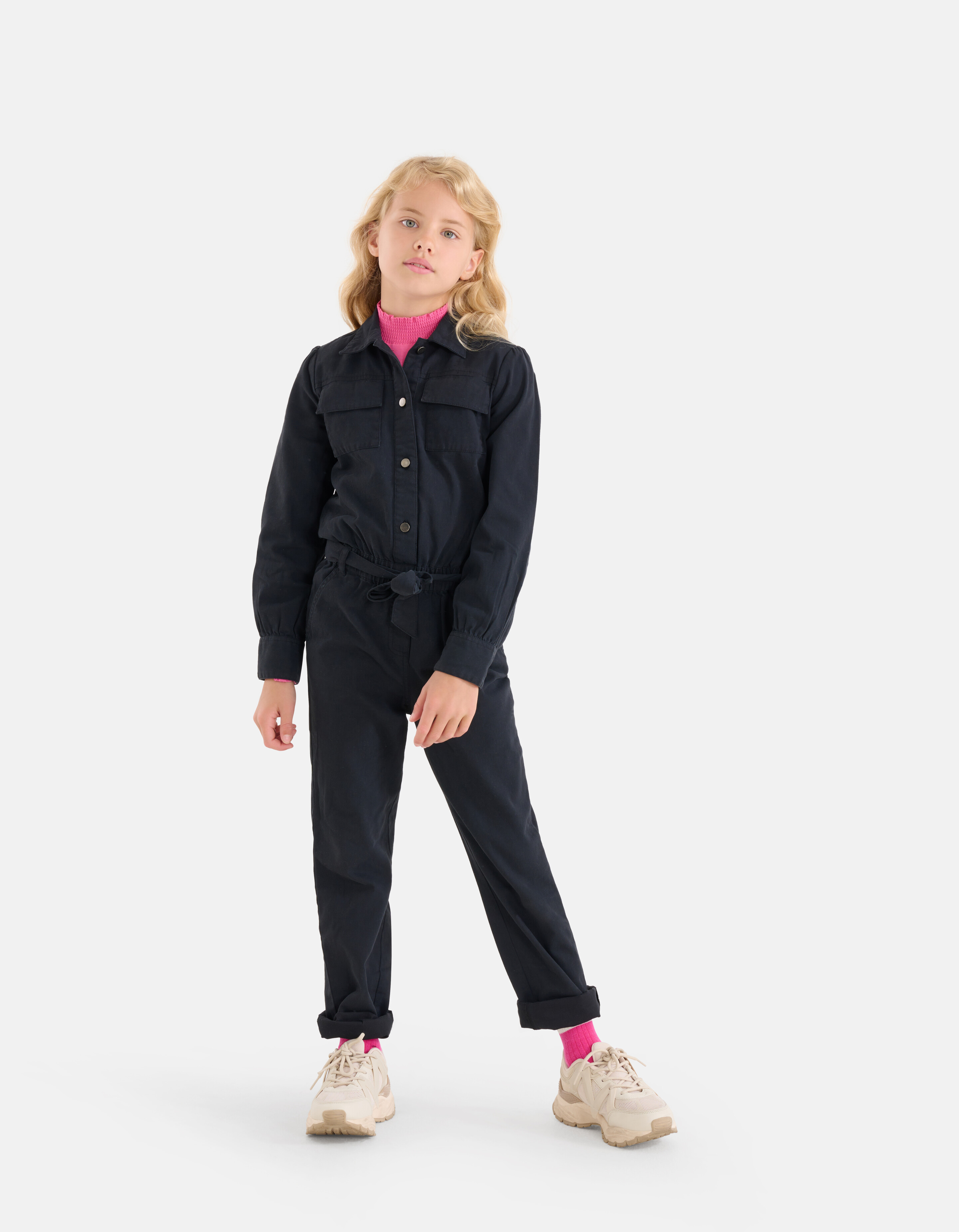 Bestickter Jumpsuit Dunkelgrau SHOEBY GIRLS