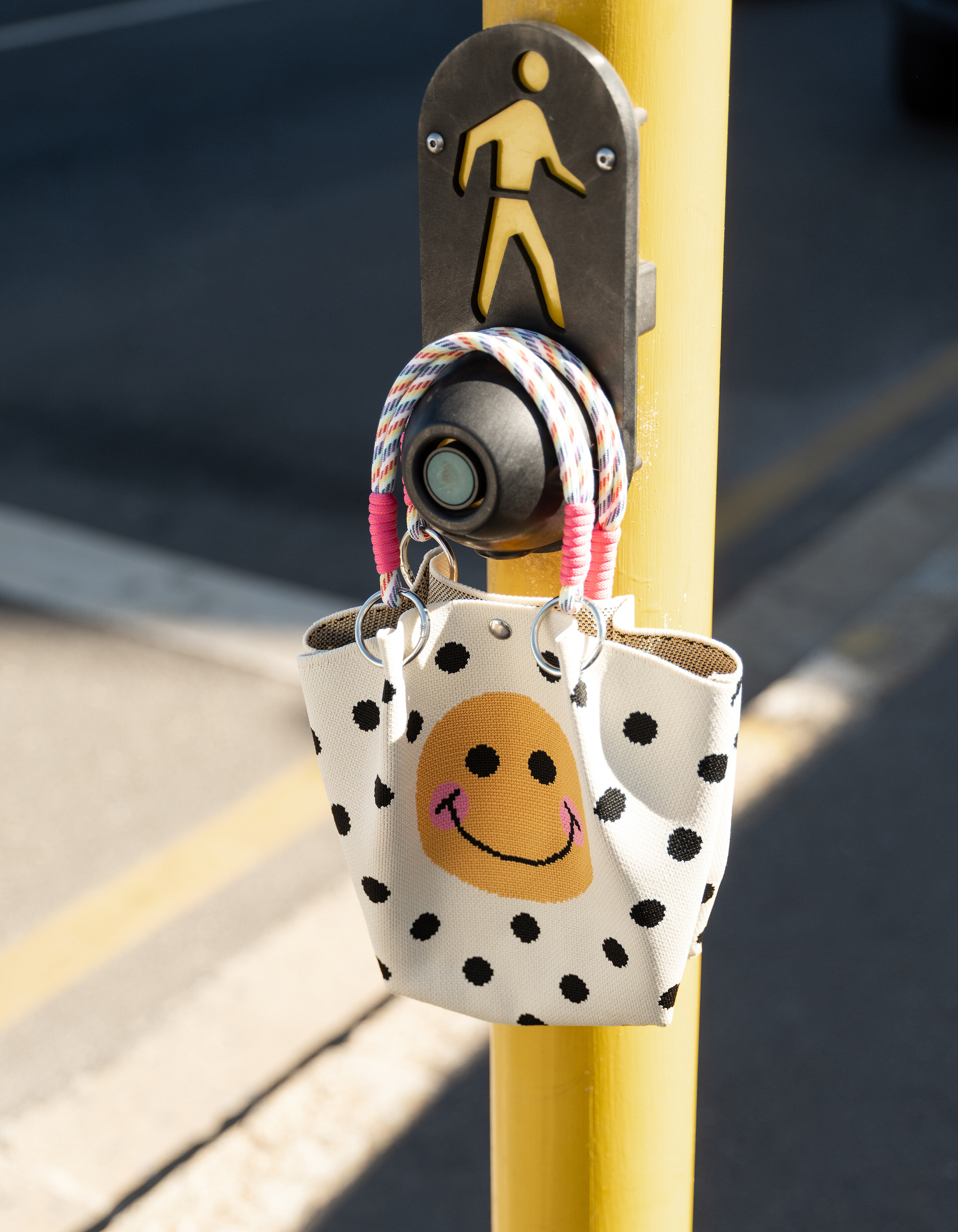 Gestrickte Polka-Dot-Tasche Gebrochen Wei&szlig; SHOEBY GIRLS