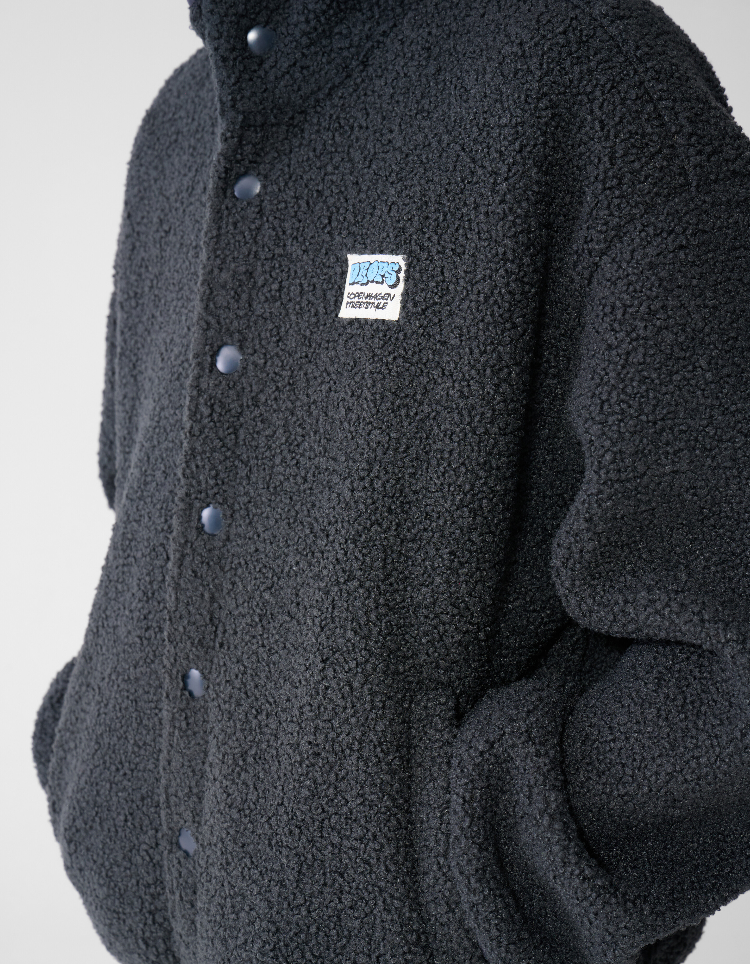 Relaxed Teddyjacke Dunkelgrau SHOEBY BOYS