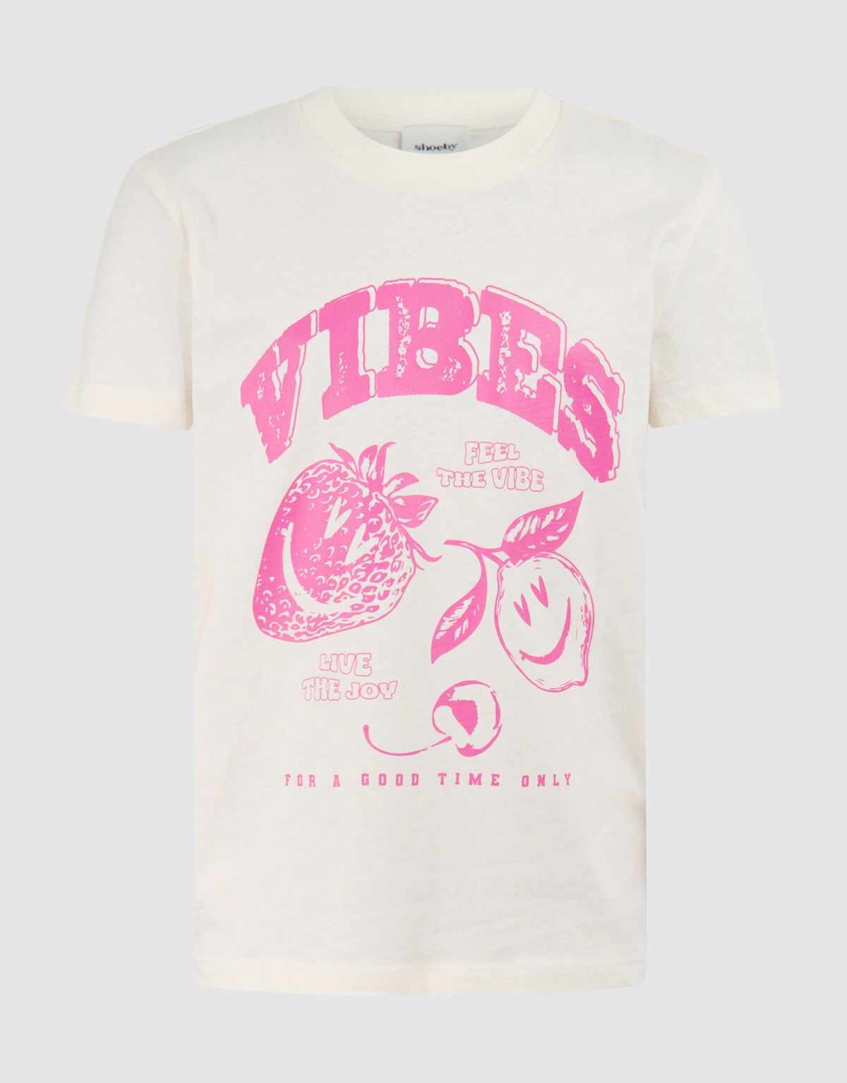 Vibes Artwork T-shirt Off White SHOEBY GIRLS