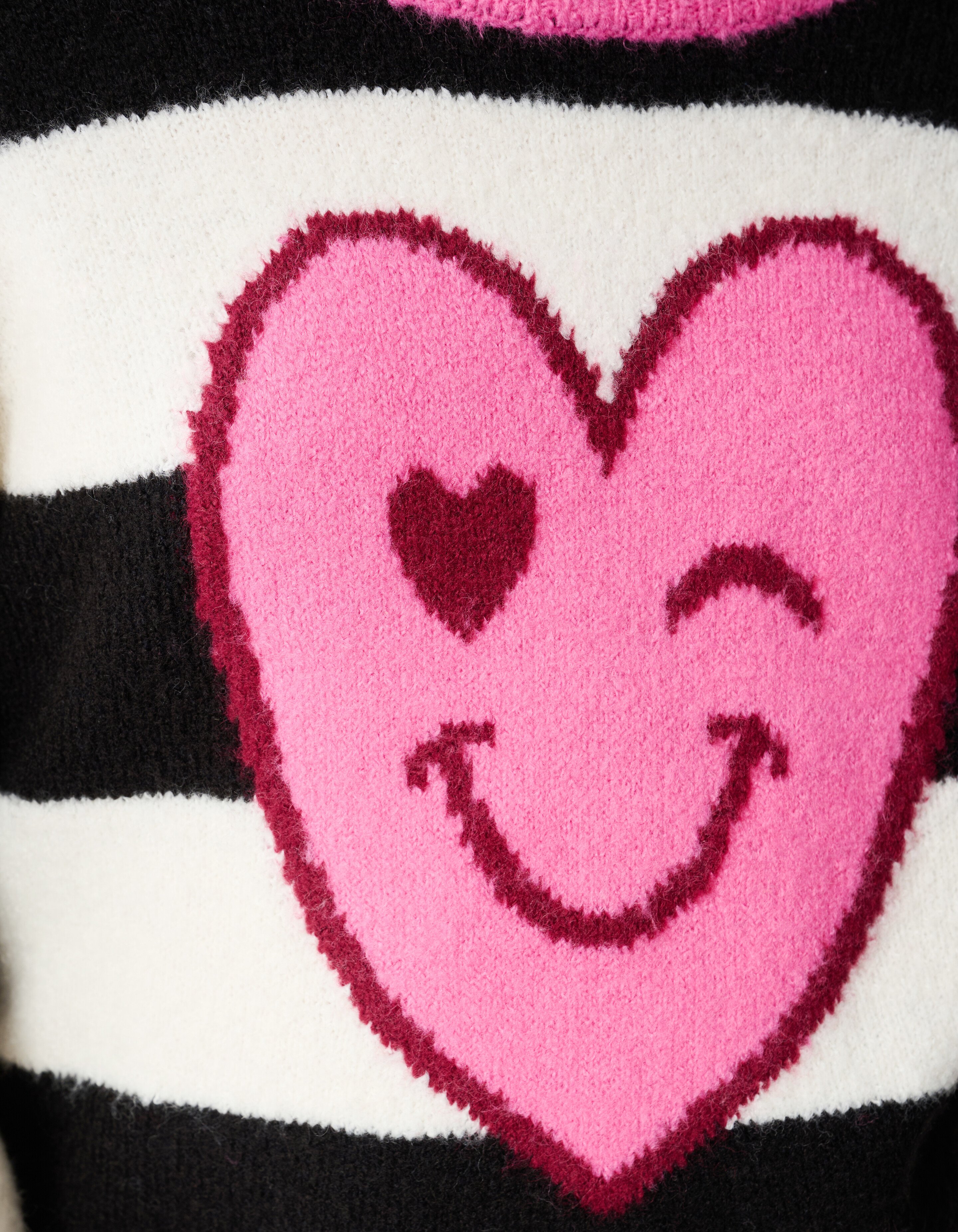 Smile Gestreifter Pullover Schwarz SHOEBY GIRLS