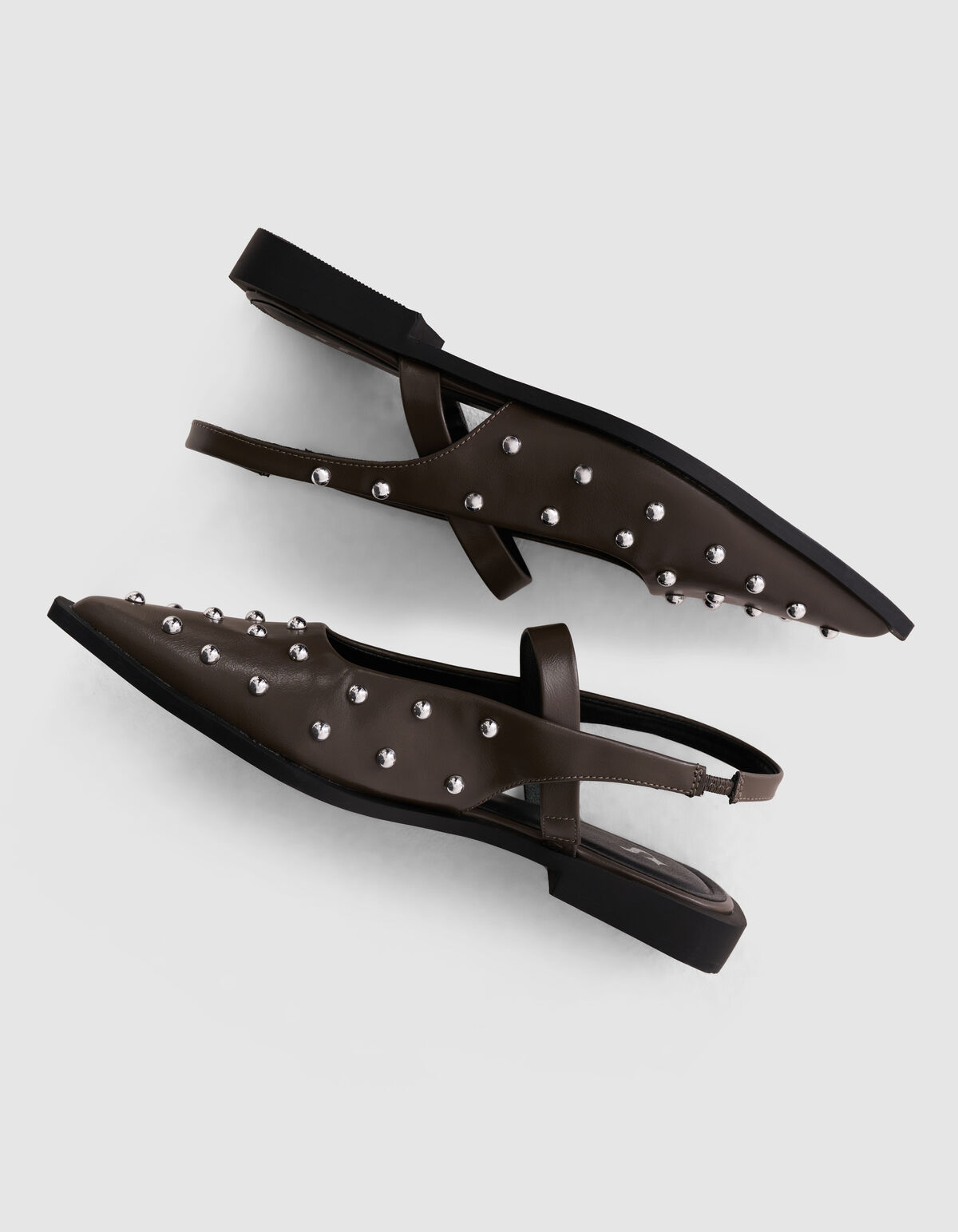 Nieten-Slingback Dunkelgrau SHOEBY SHOES