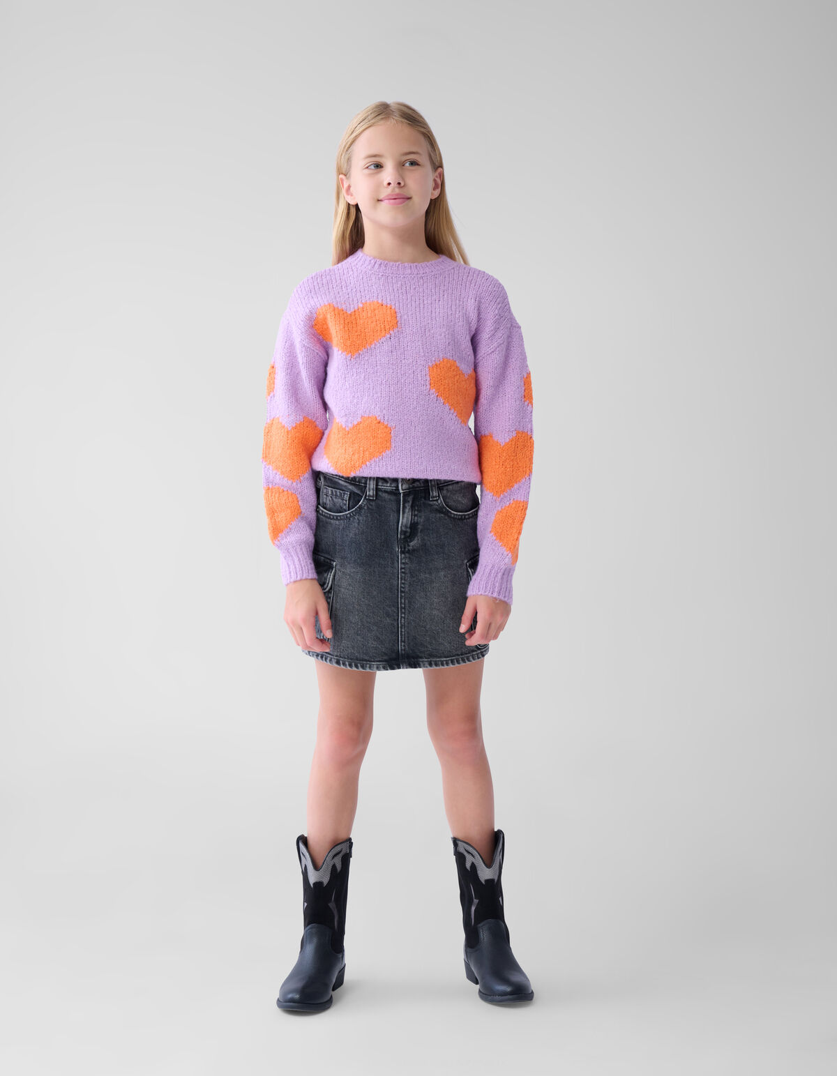 Fun Heart Pullover Lila SHOEBY GIRLS