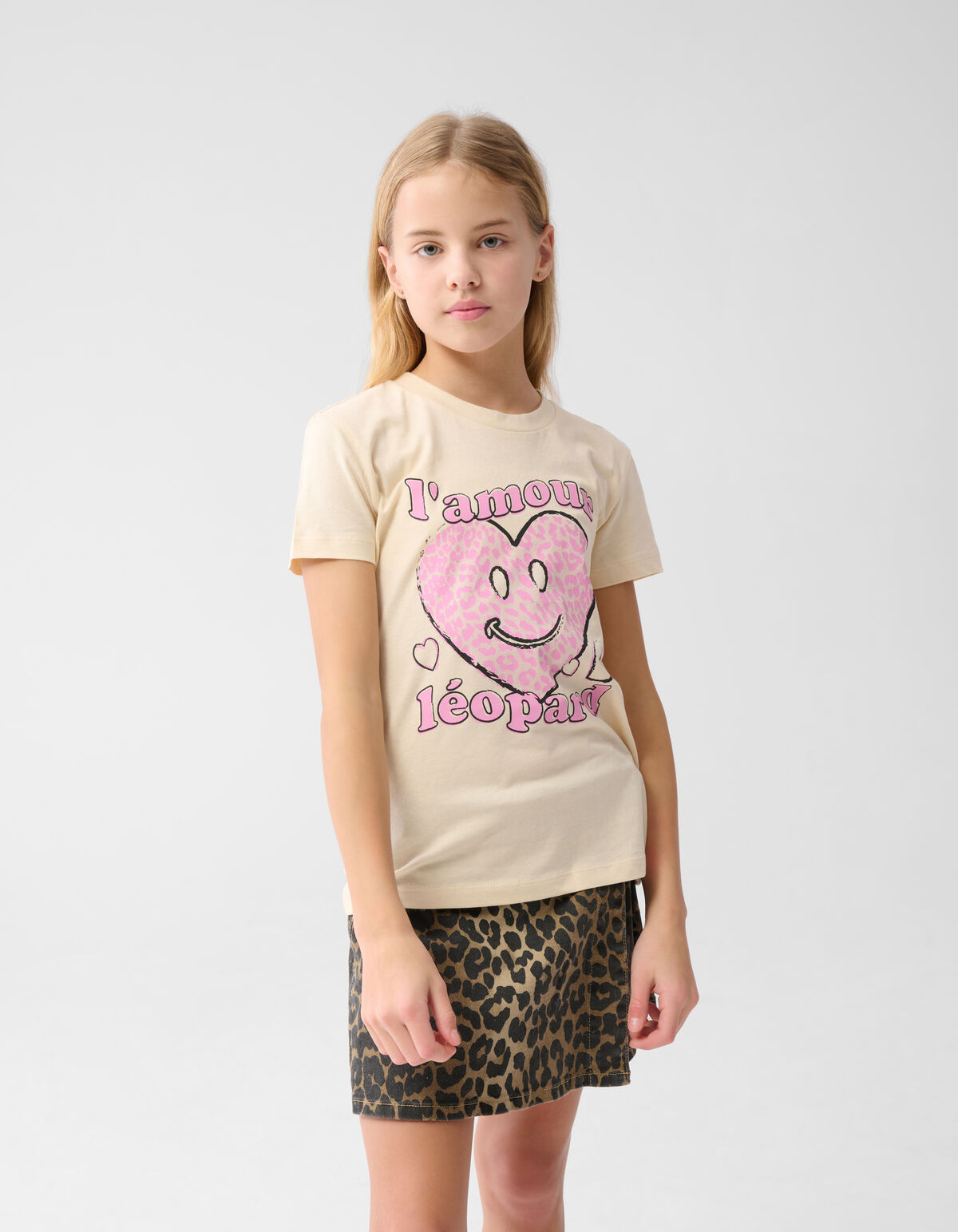 Kunstwerk T-shirt Beige SHOEBY GIRLS