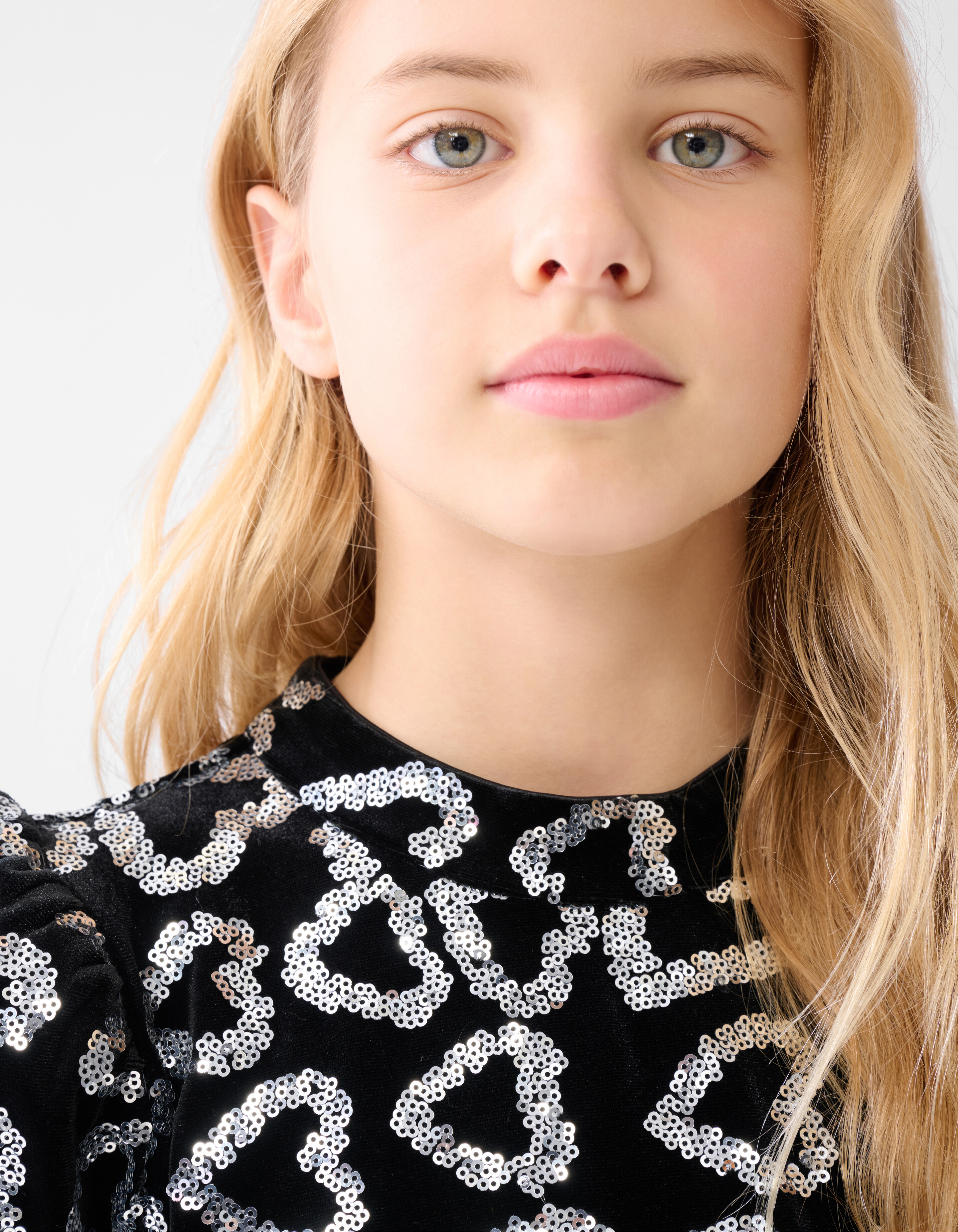 Glitter Heart Top Schwarz SHOEBY GIRLS