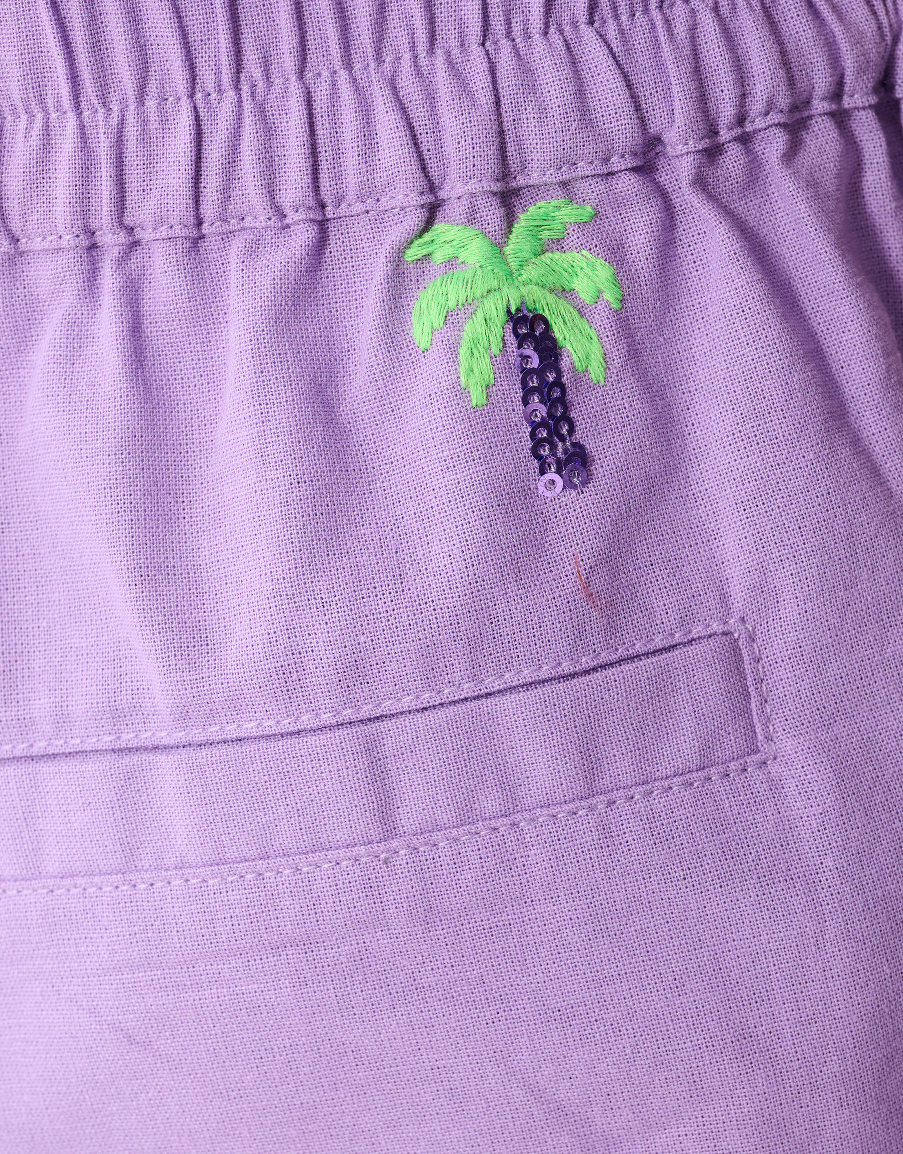 Palmbaum Stickerei Shorts Lila SHOEBY GIRLS
