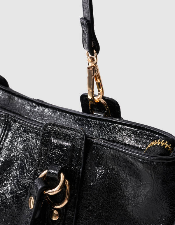 Vintage Ring Tasche Schwarz SHOEBY ACCESSOIRES