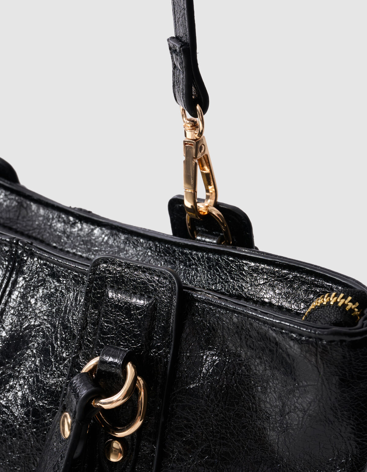 Vintage Ring Tasche Schwarz SHOEBY ACCESSOIRES