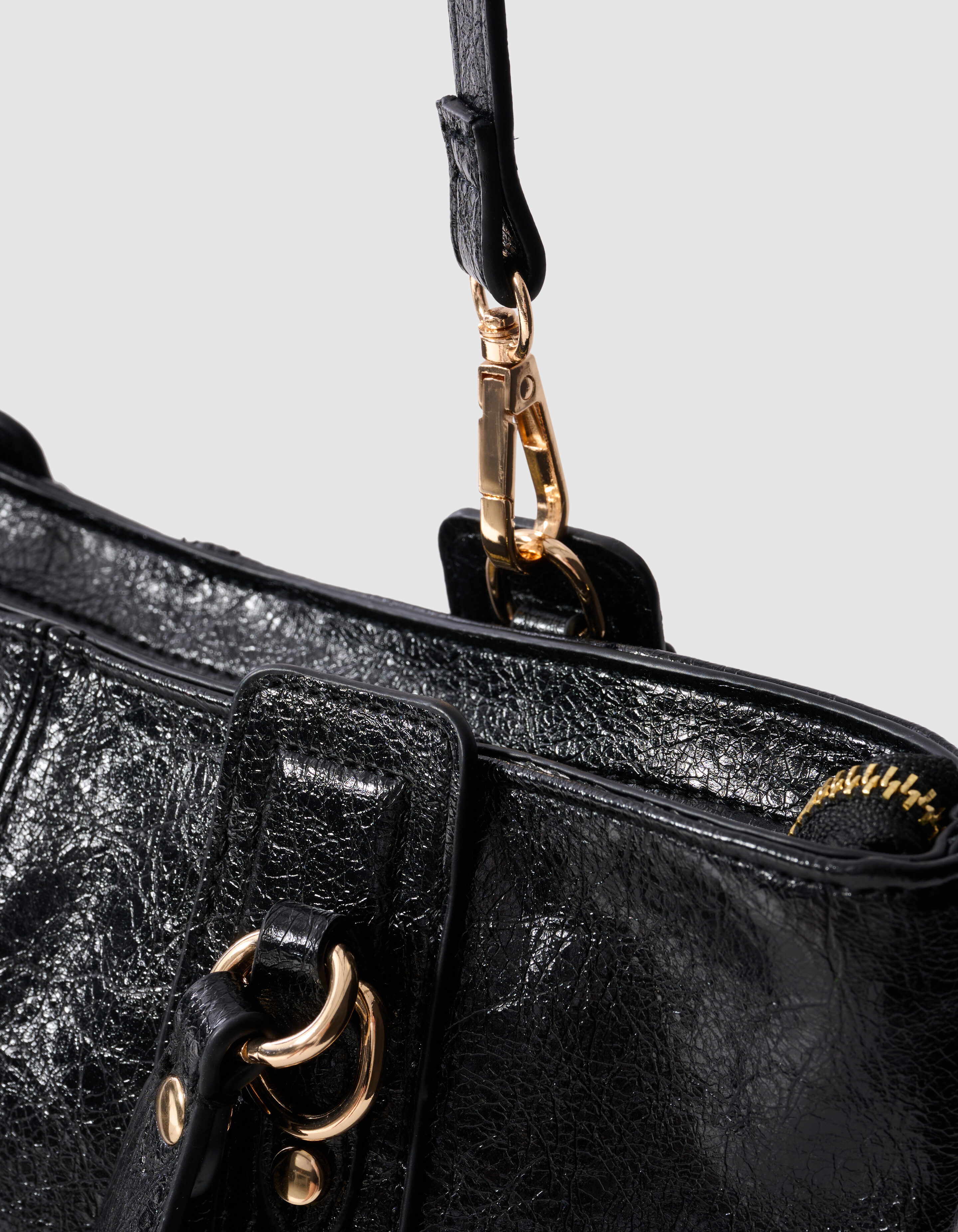 Vintage Ring Tasche Schwarz SHOEBY ACCESSOIRES