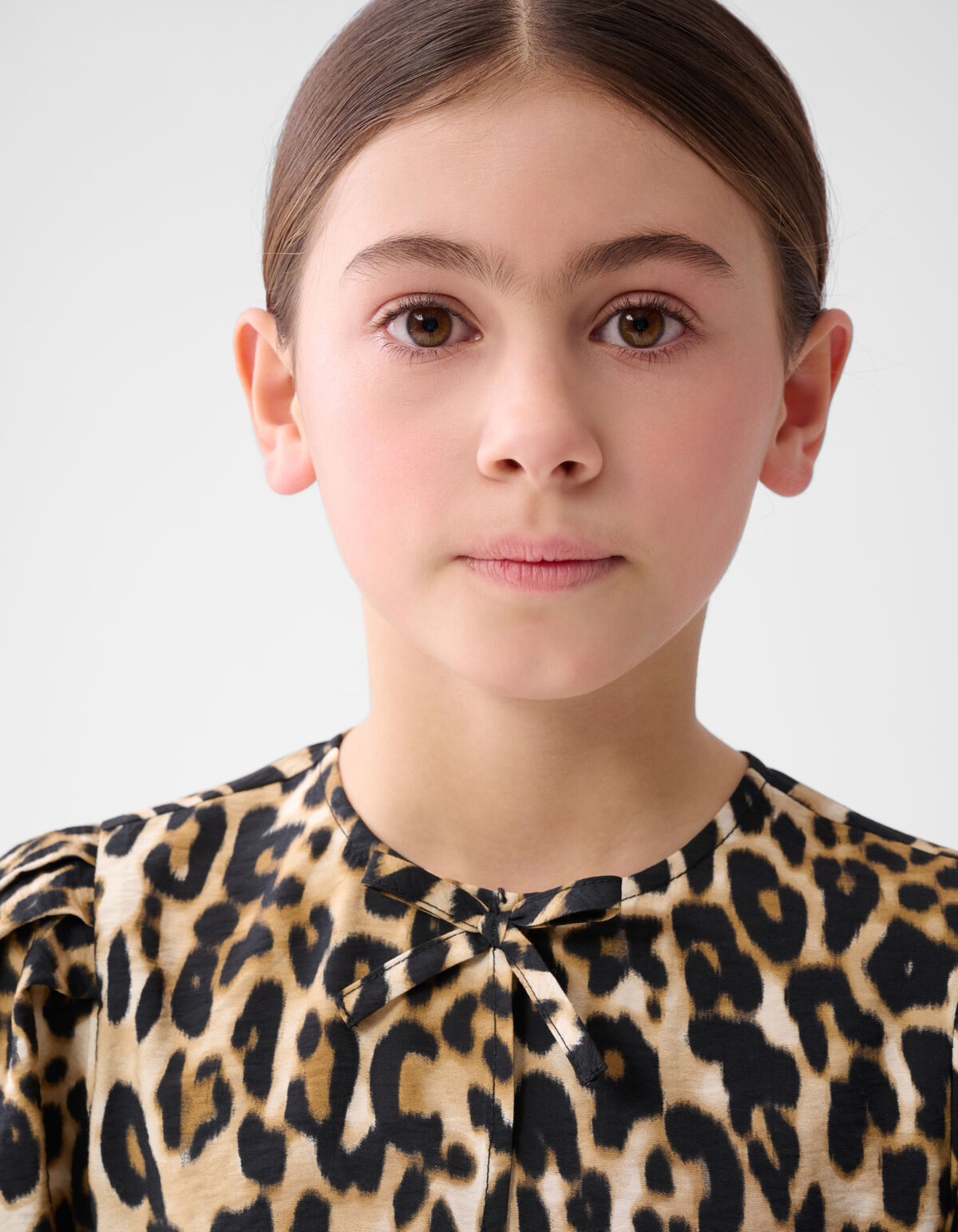 Leoparden-Schleifen-Top Braun SHOEBY GIRLS