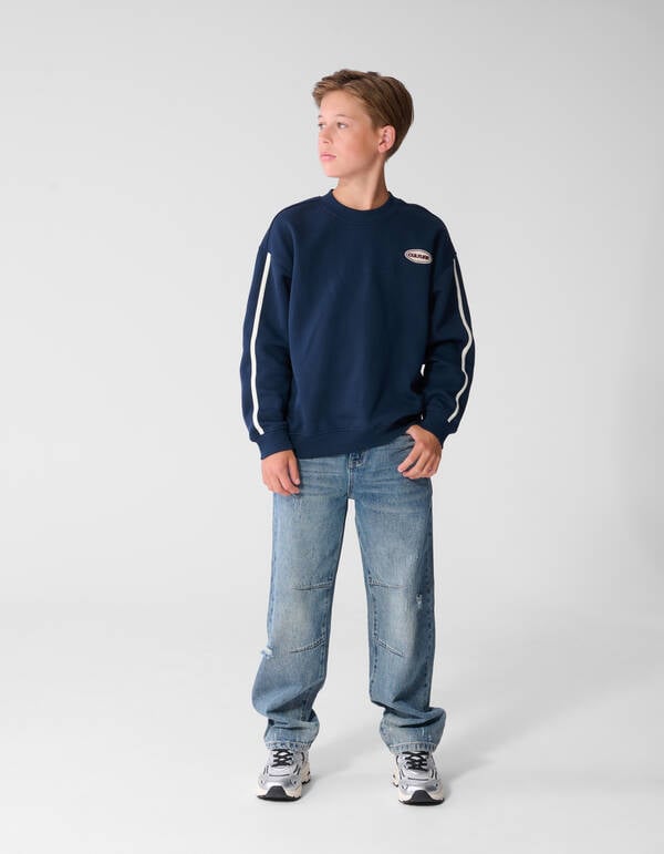 Destroyed Balloon Fit Jeans Dunkelblau SHOEBY BOYS