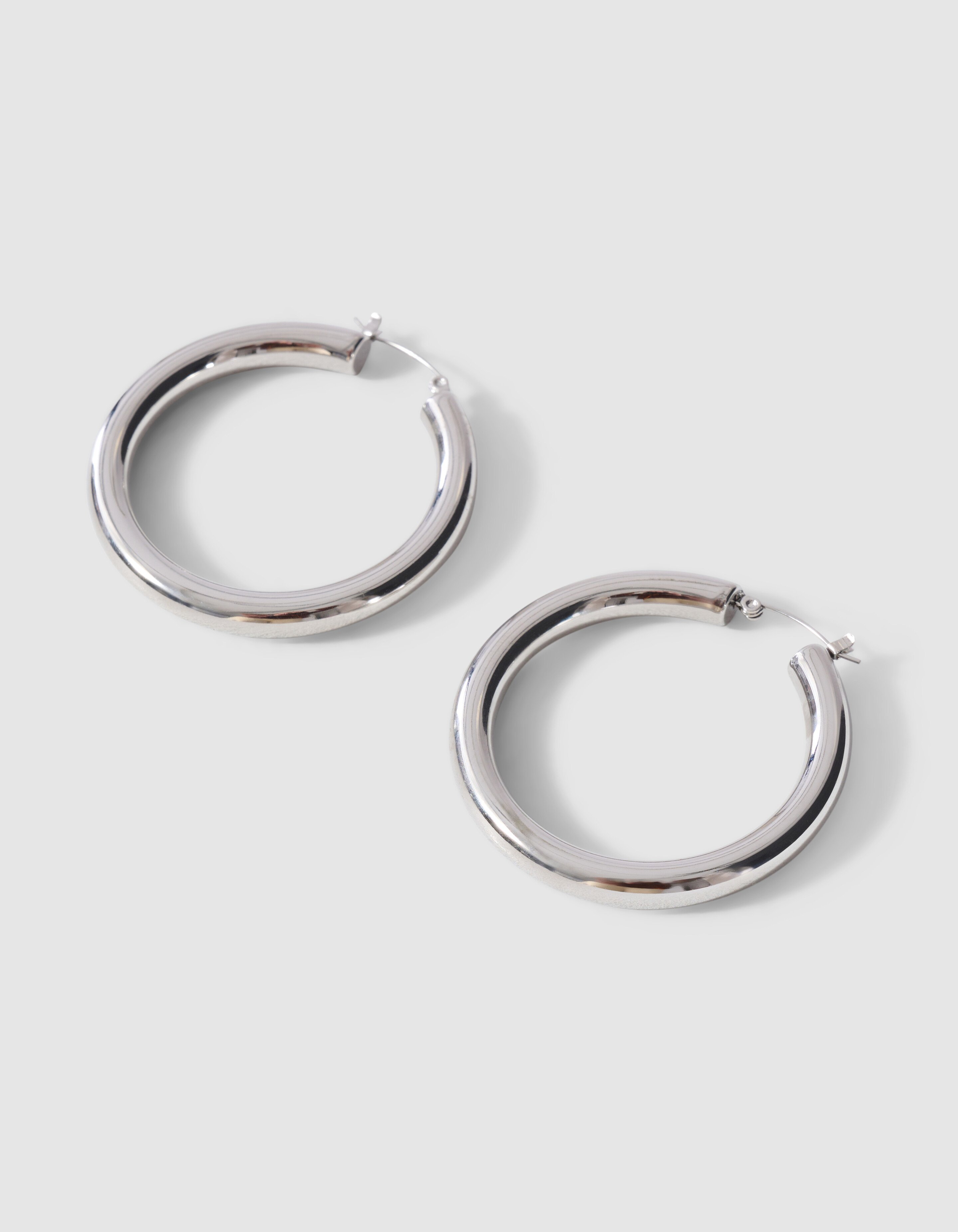 Basic Creolen Ohrringe Silber SHOEBY ACCESSOIRES