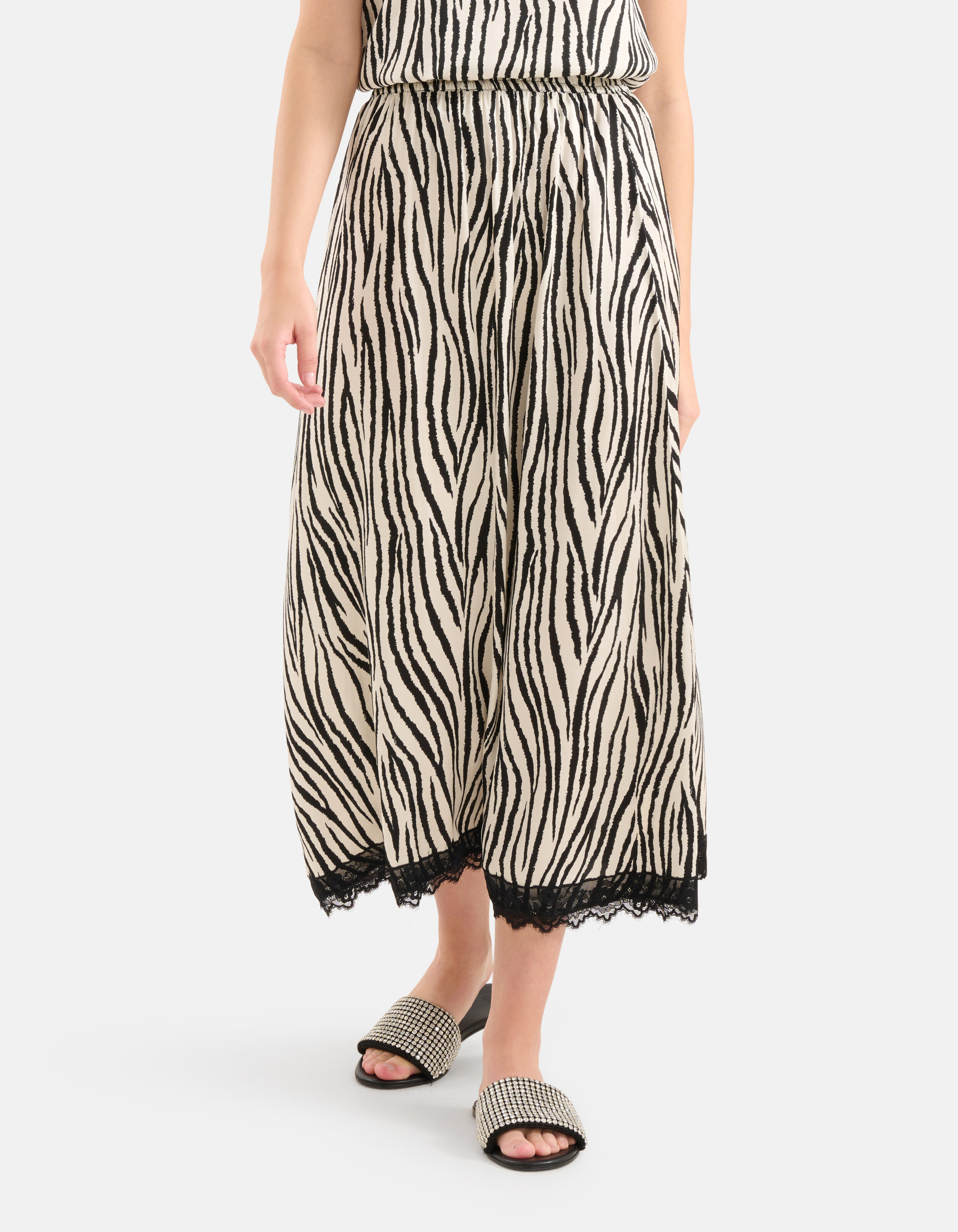 Zebra bedruckter Rock Schwarz/Weiß SHOEBY WOMEN