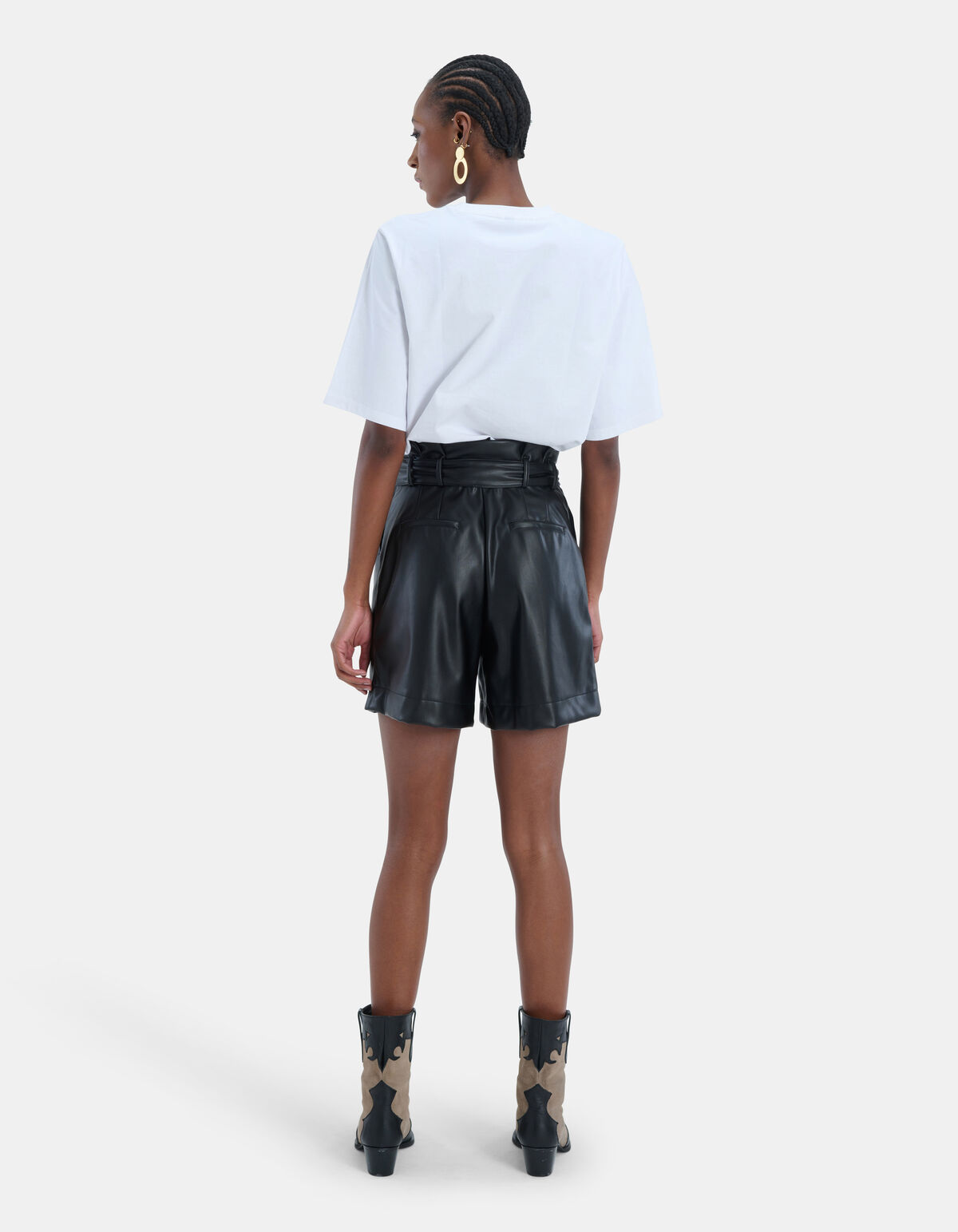 Vegane Leder Paperbag Shorts EKSEPT