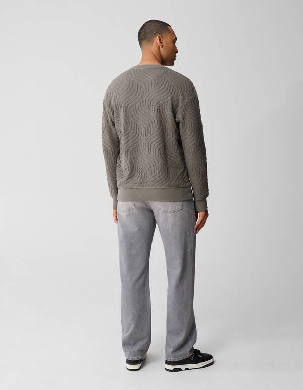 Pullover mit Wellenstruktur Grün SHOEBY MEN