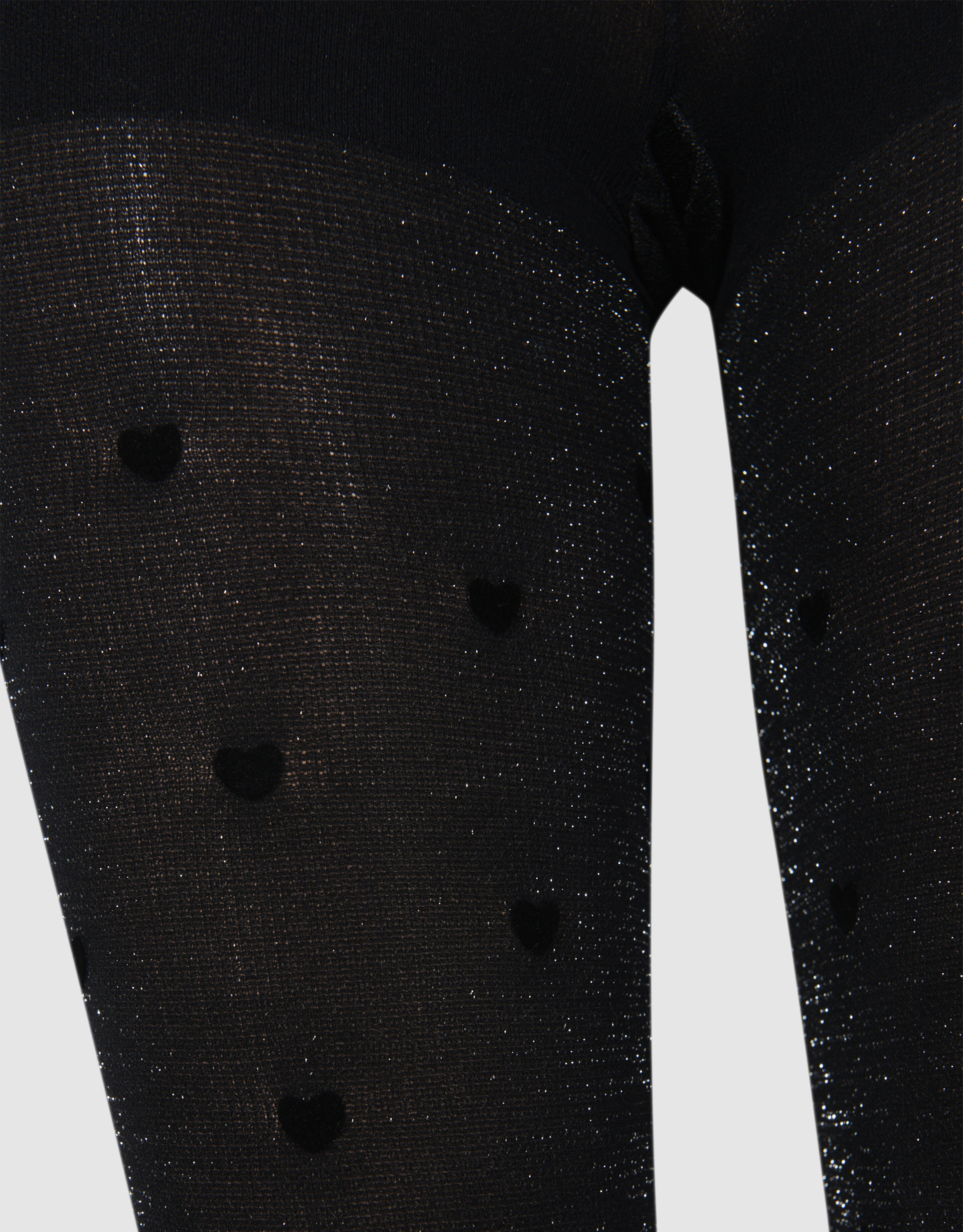 Lurex-Herz-Slip Schwarz 60 Denier SHOEBY ACCESSOIRES