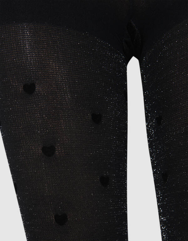 Lurex-Herz-Slip Schwarz 60 Denier SHOEBY ACCESSOIRES