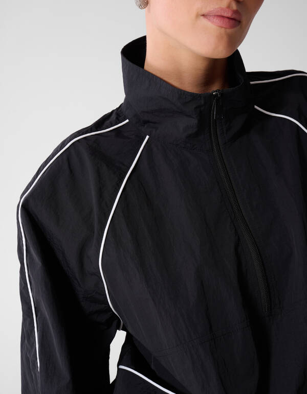 Relaxed Fit Piping Bluse Schwarz SHOEBY WOMEN