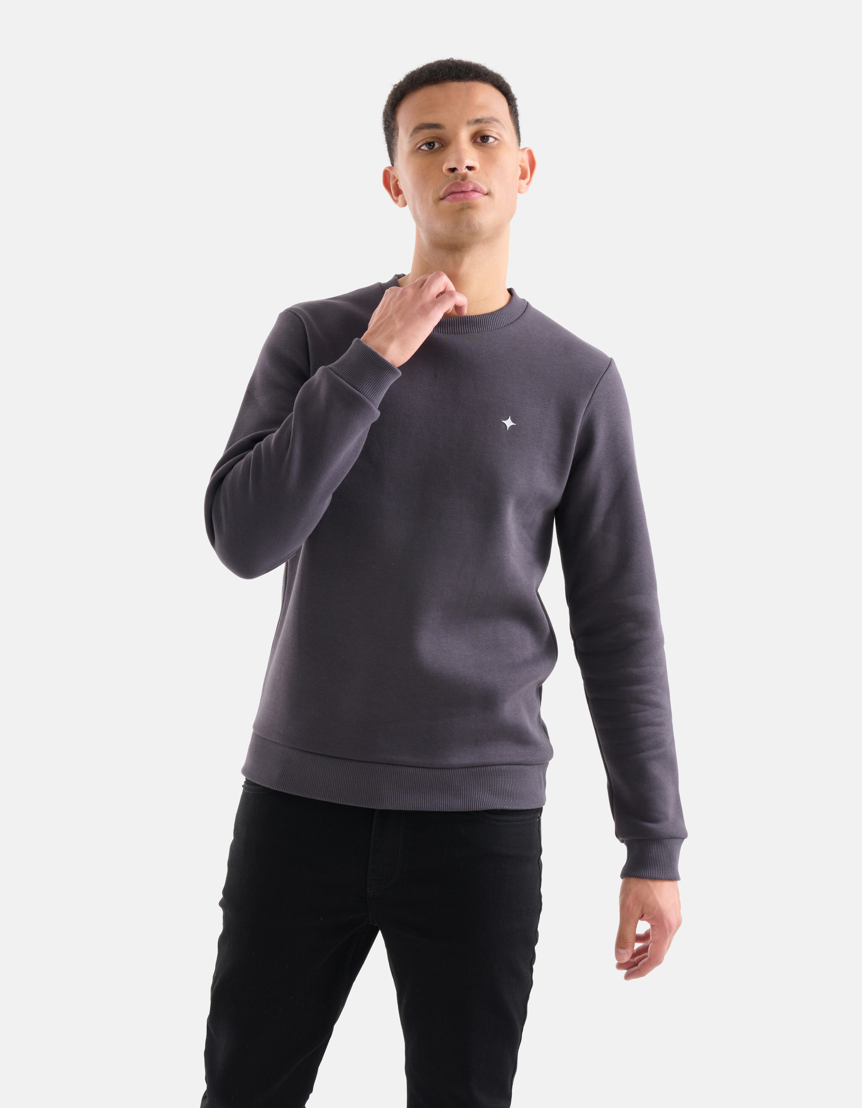 Sparkle Pullover Dunkelgrau SHOEBY MEN
