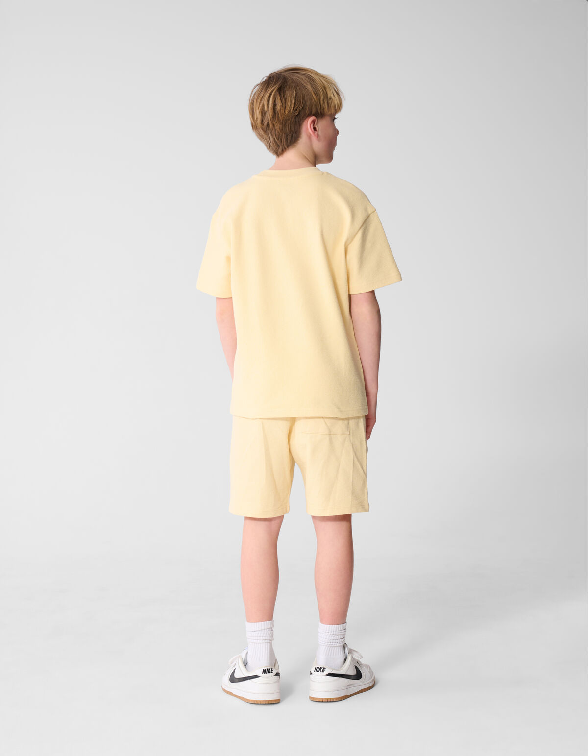 Frottee Textdruck T-Shirt Gelb SHOEBY BOYS