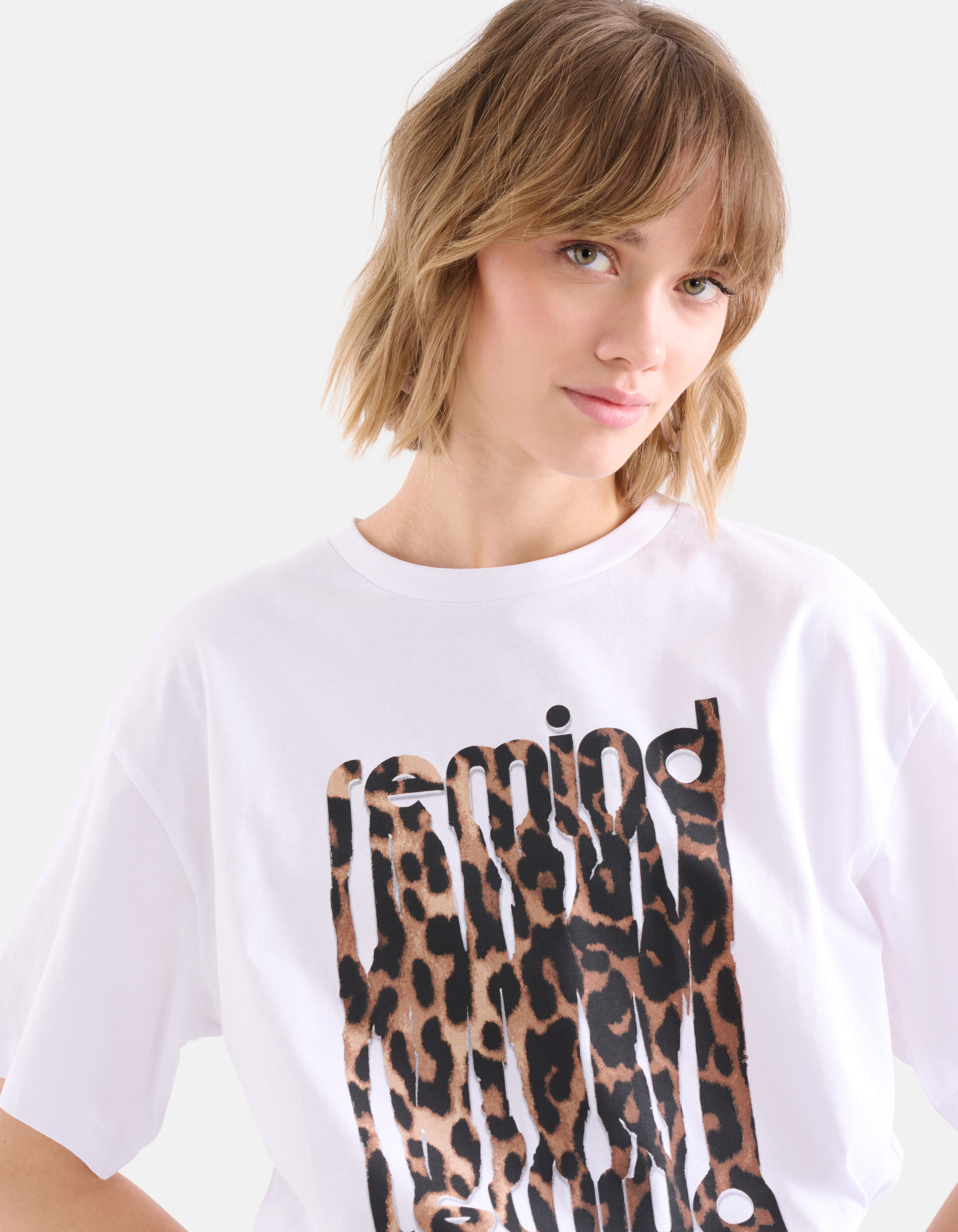 Leopard Artwork T-shirt Weiß SHOEBY WOMEN