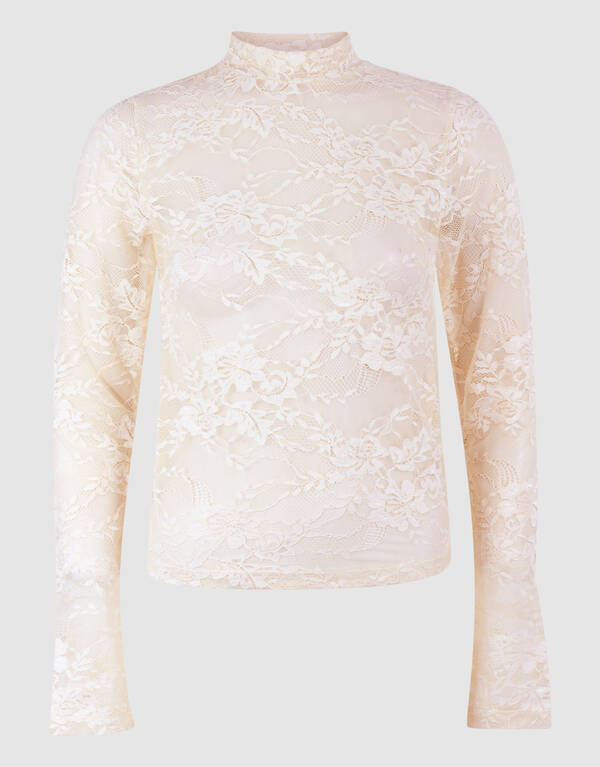 Lace Top Ecru SHOEBY WOMEN