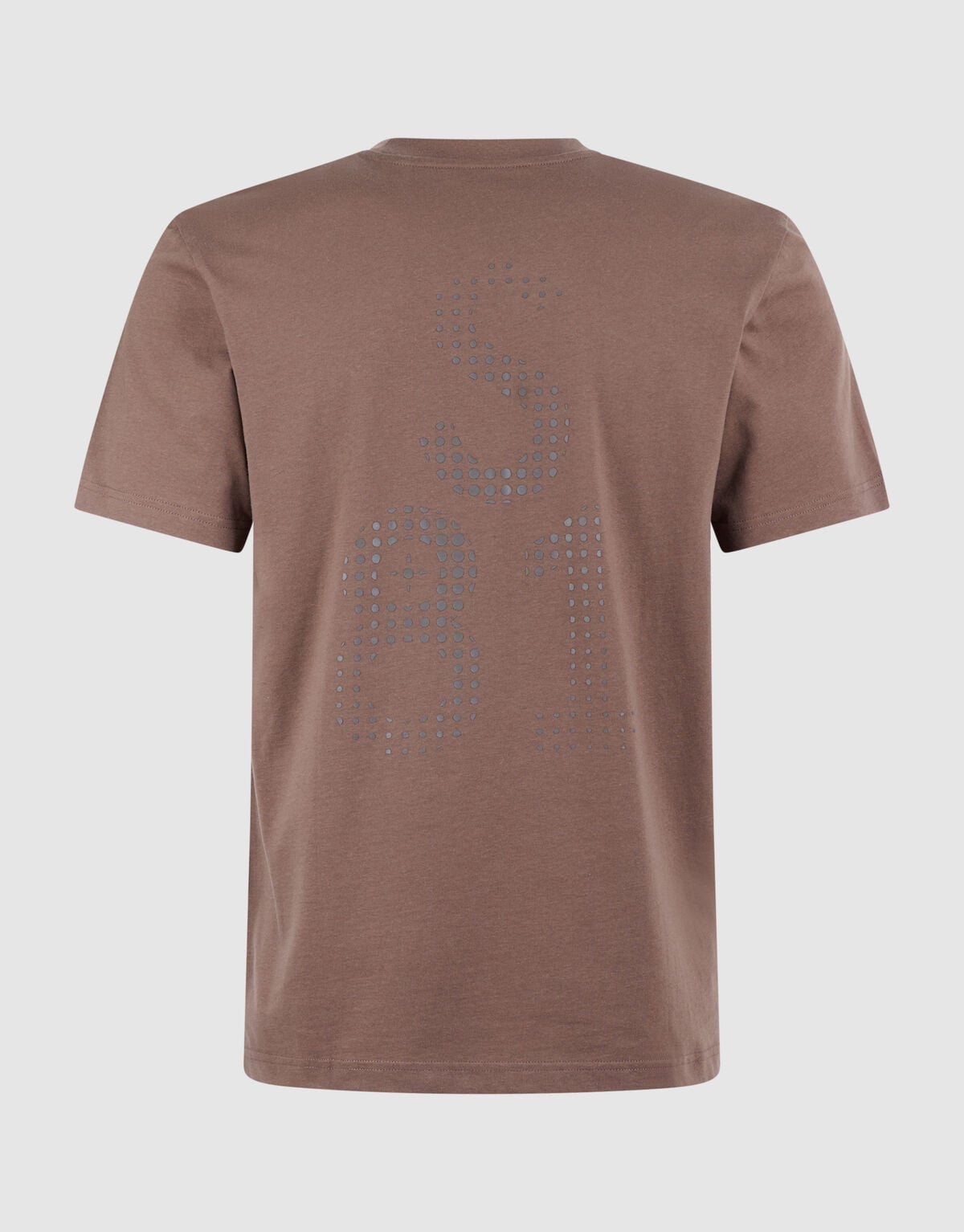 T-Shirt mit gepunktetem Kunstwerk Dunkelbraun SHOEBY MEN