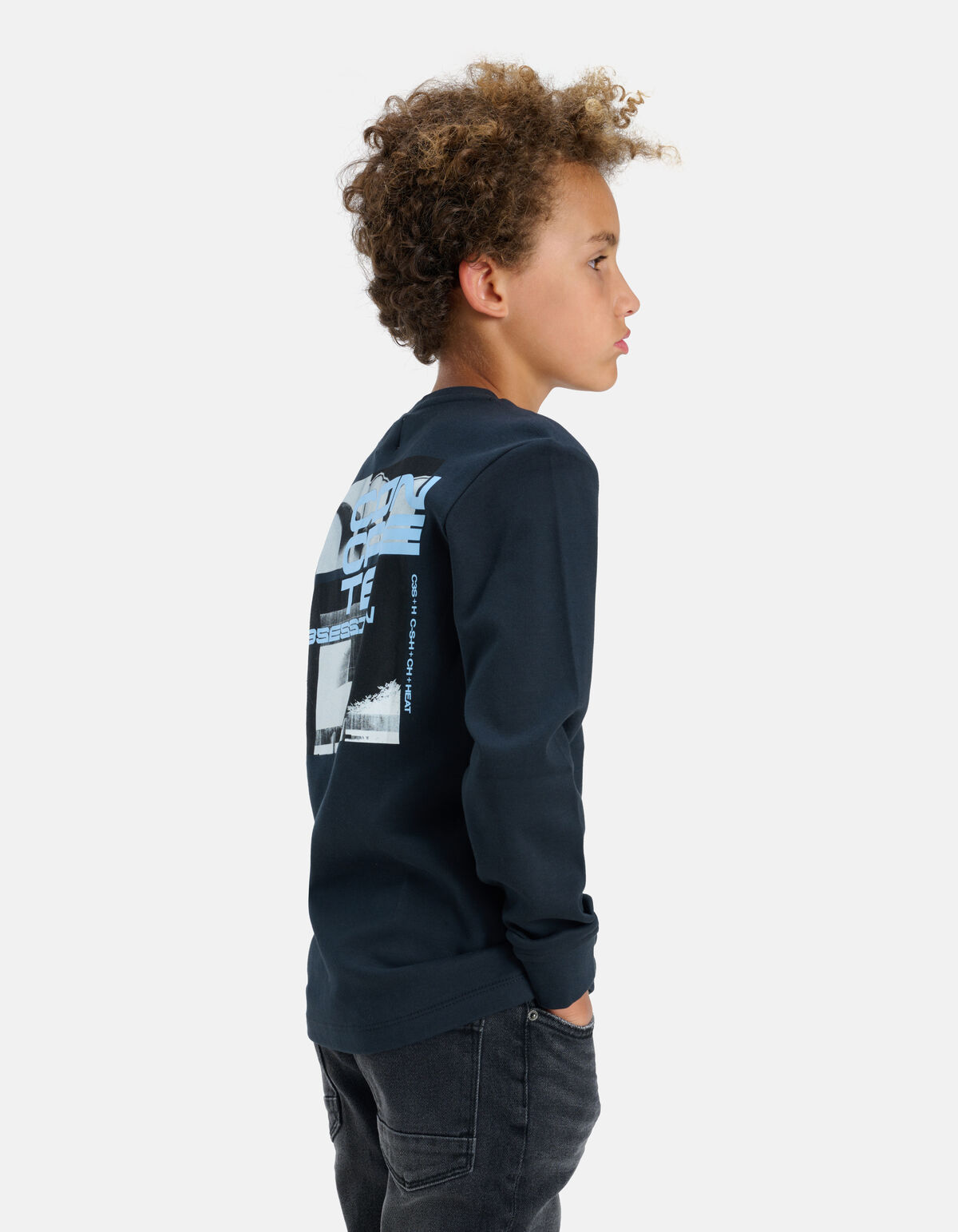 Langarm-T-Shirt Dunkelgrau SHOEBY BOYS