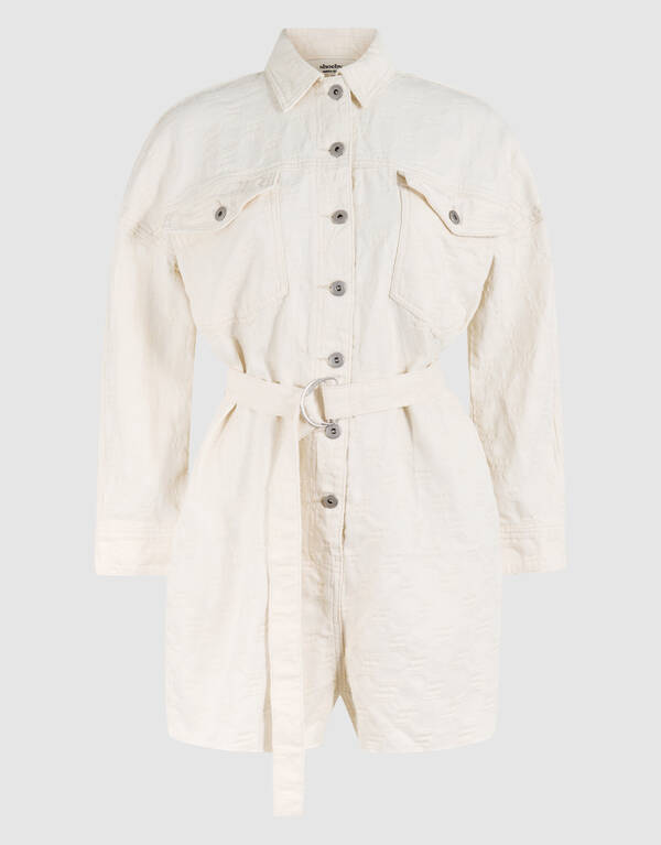 Struktur Jumpsuit Offbeat Weiß SHOEBY WOMEN