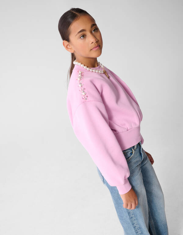 Pearl Sweatshirt Hellrosa SHOEBY GIRLS