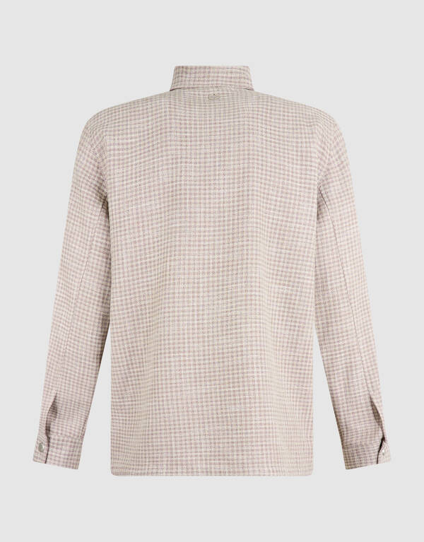 Melange Check Overshirt Sand SHOEBY MEN