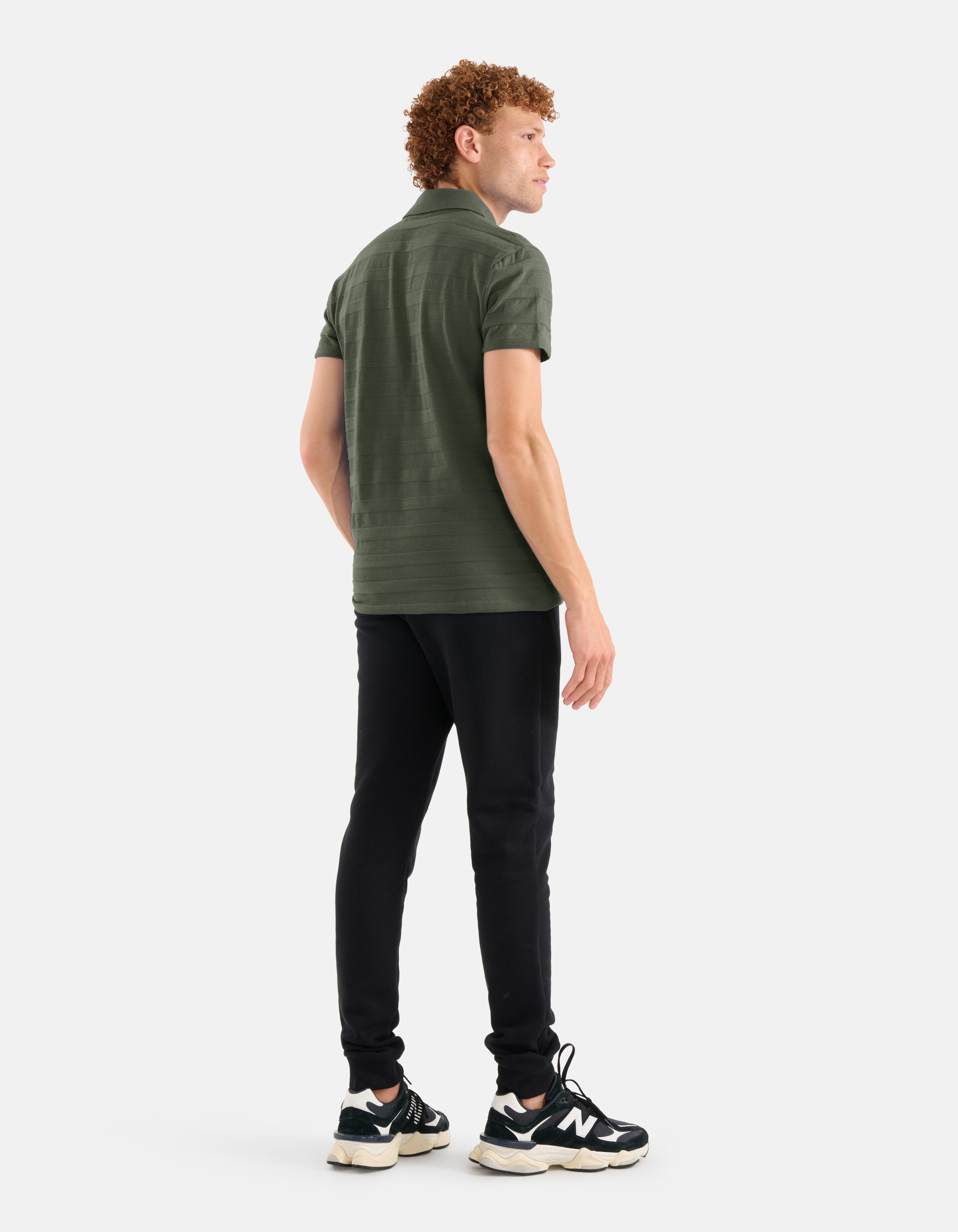 Struktur Polo Dunkelgrün SHOEBY MEN