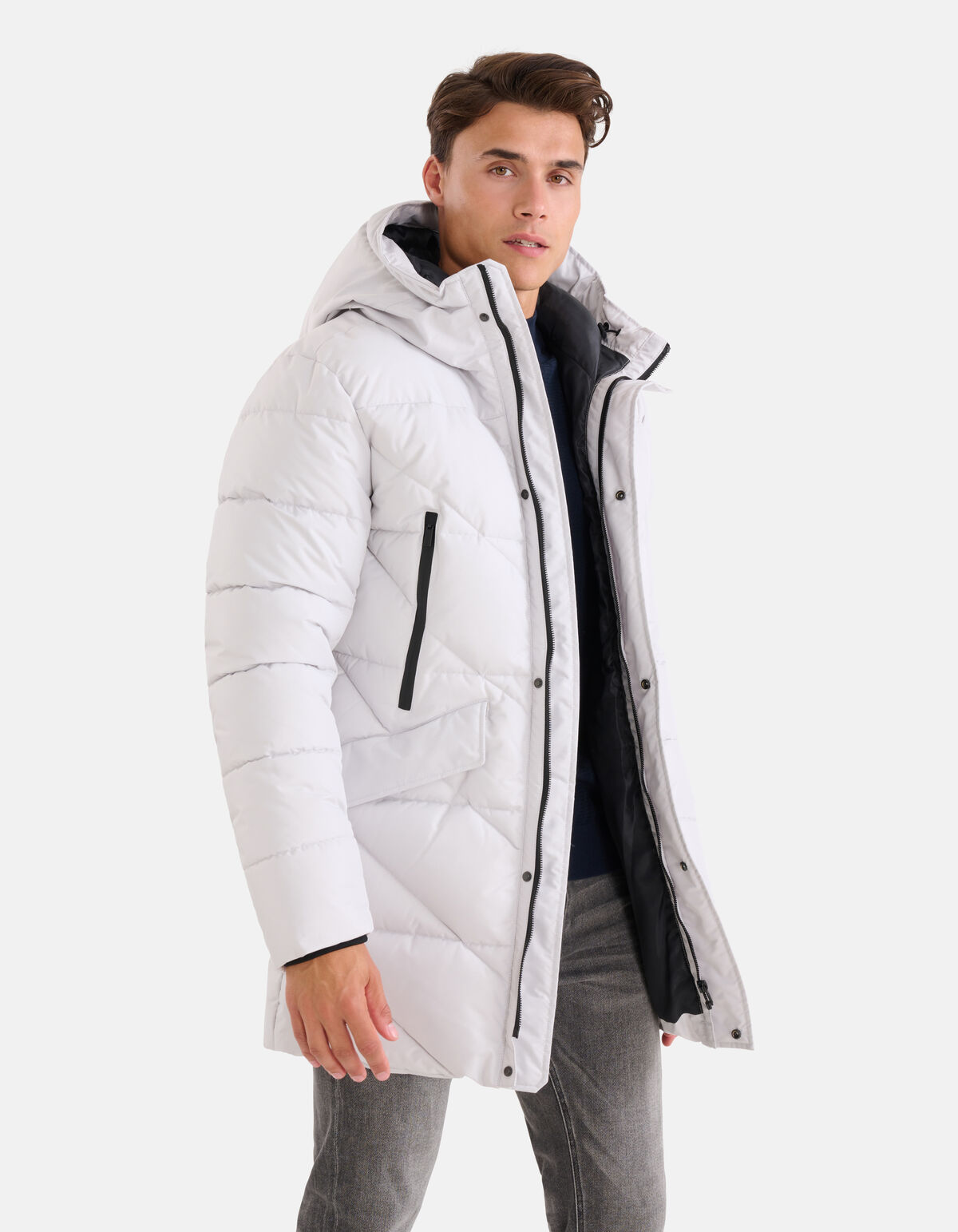 Steppjacke Hellgrau SHOEBY MEN