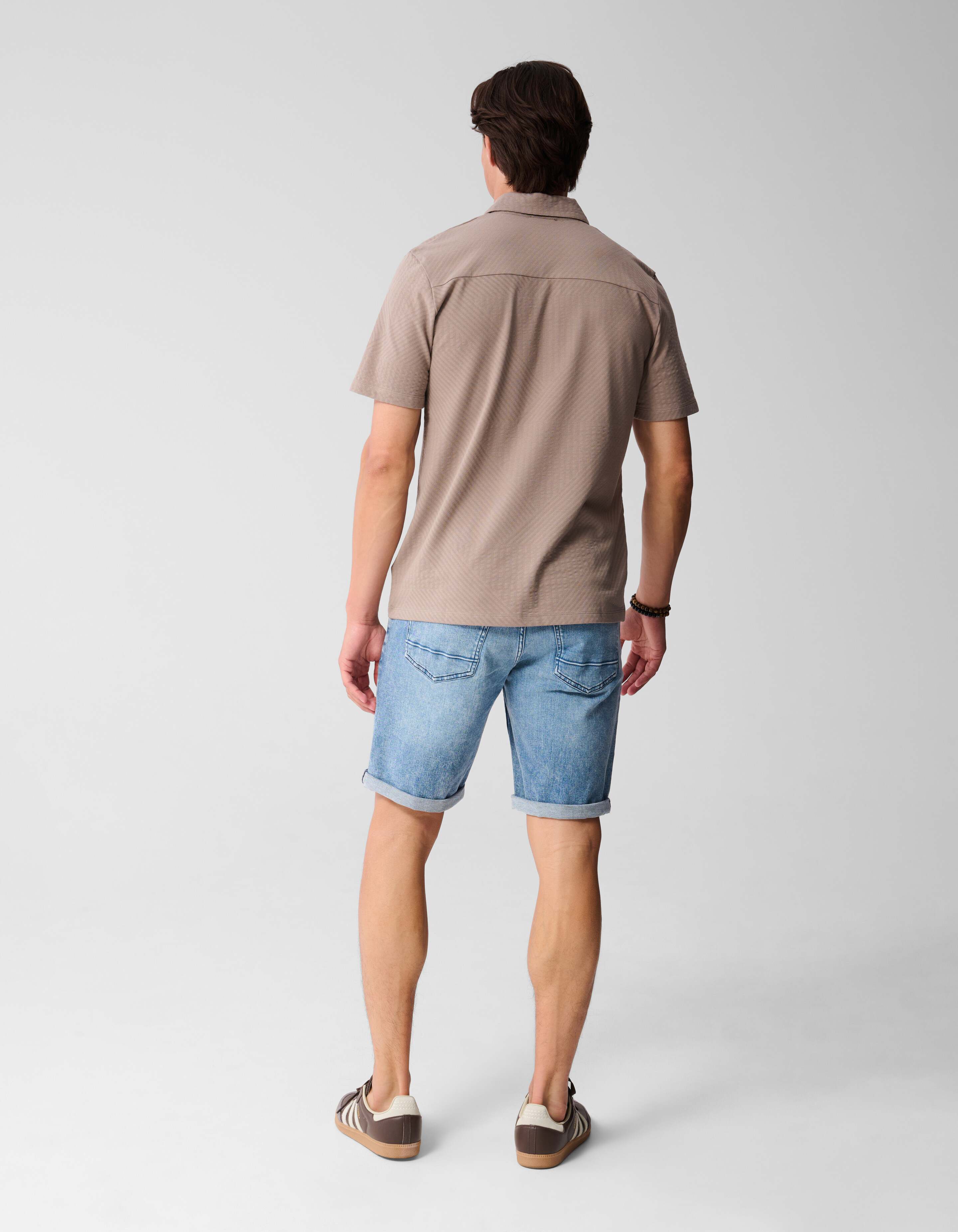 Jacquard-Polo Hellbraun SHOEBY MEN