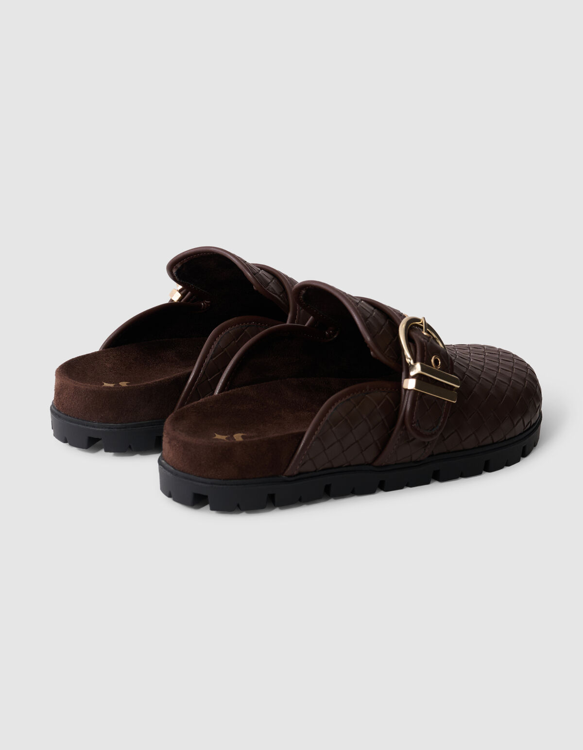 Geflochtene Schnallen Slipper Braun SHOEBY SHOES