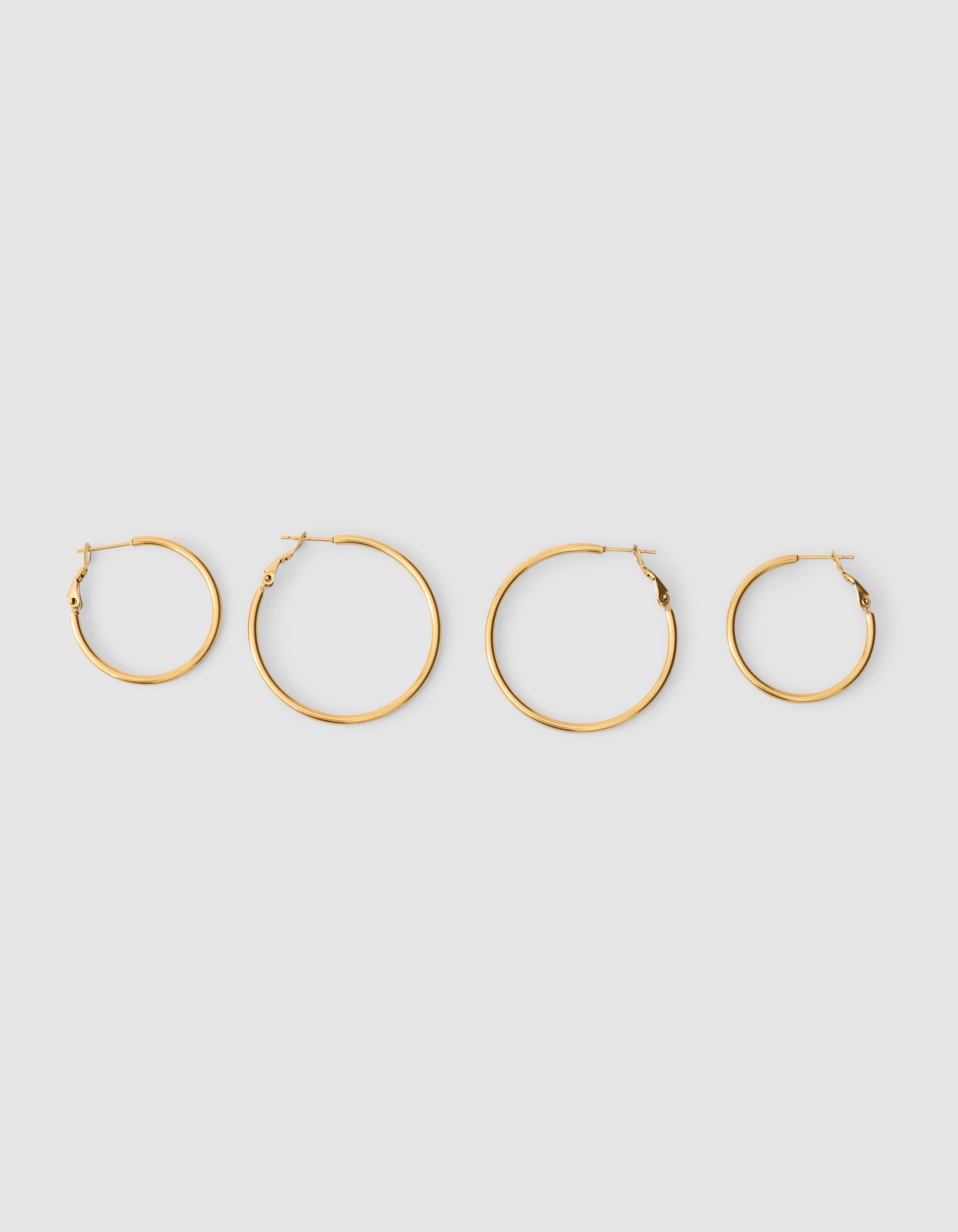 Basic Creolen Ohrring Set Gold SHOEBY ACCESSOIRES