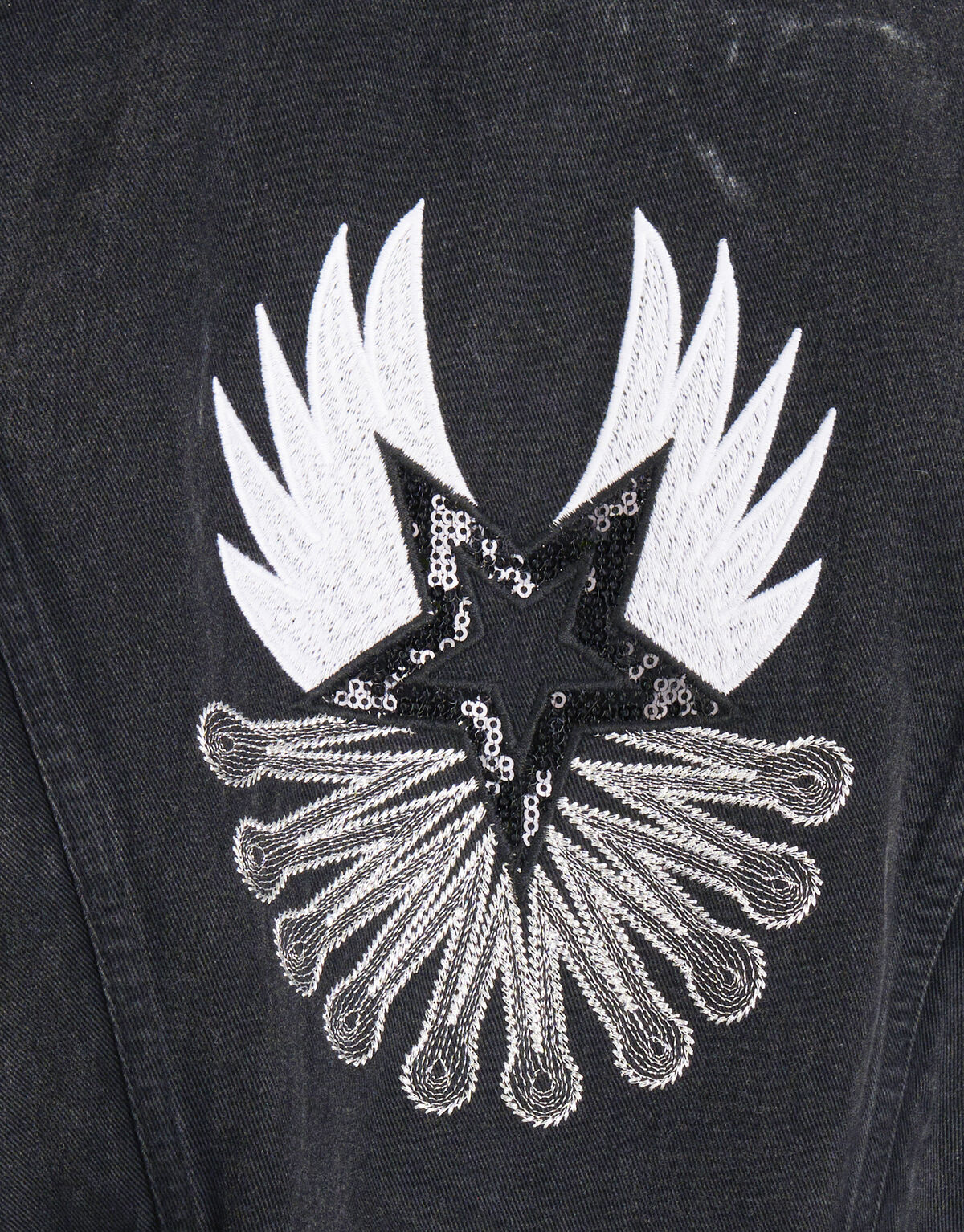 Nieten-Stickerei Gilet Dunkelgrau SHOEBY GIRLS