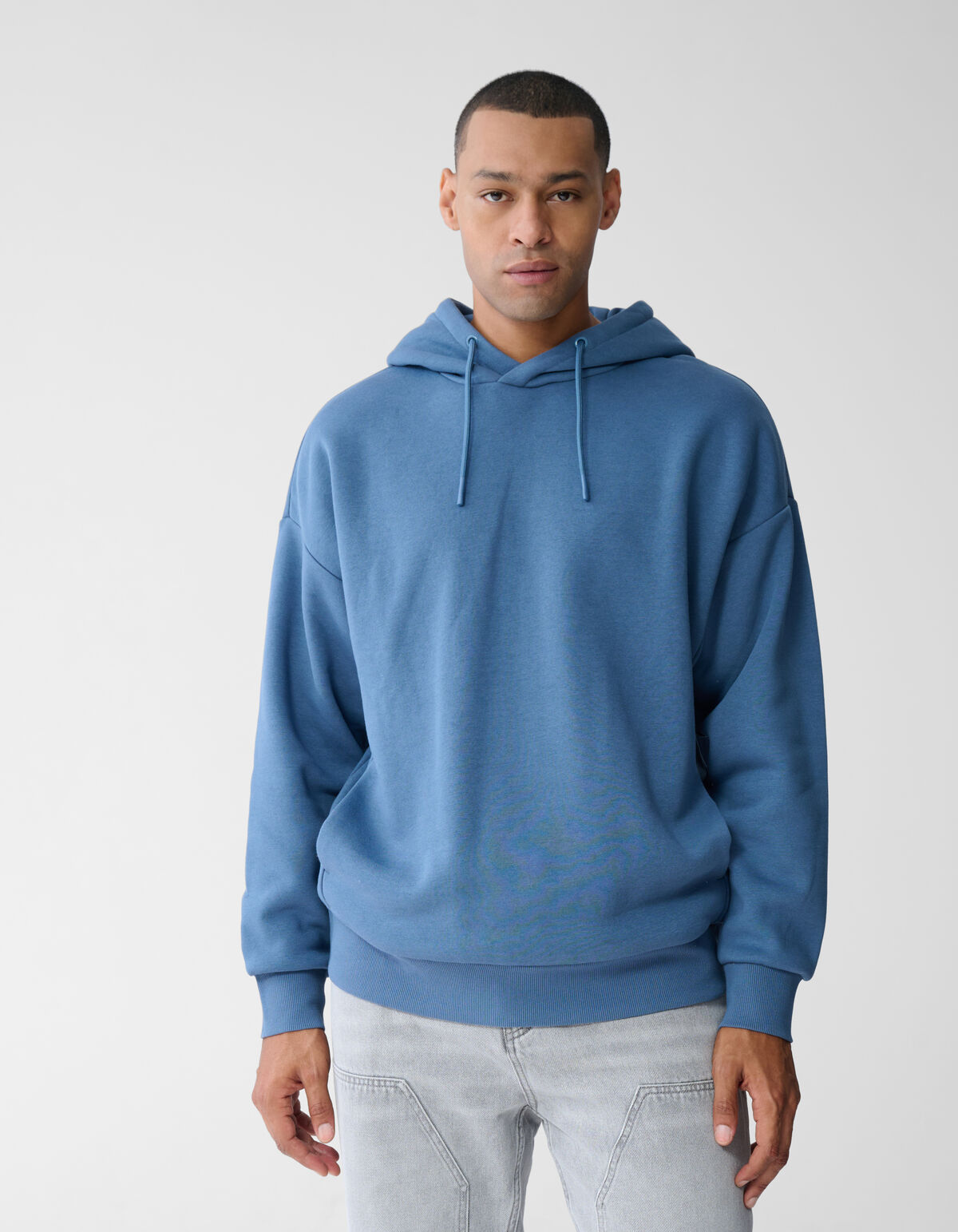 Label Sweatshirt Hoodie Blau SHOEBY MEN