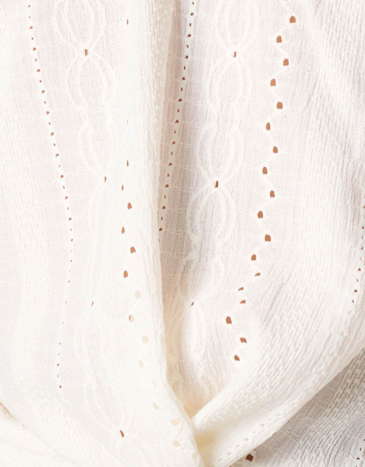 Ajour Top Gebroken Wit SHOEBY GIRLS