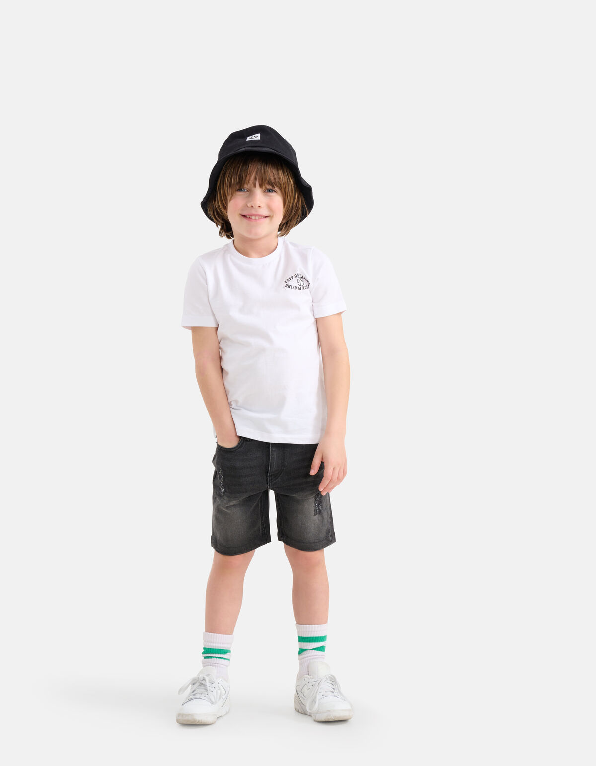 Denim Short Grijs SHOEBY BOYS