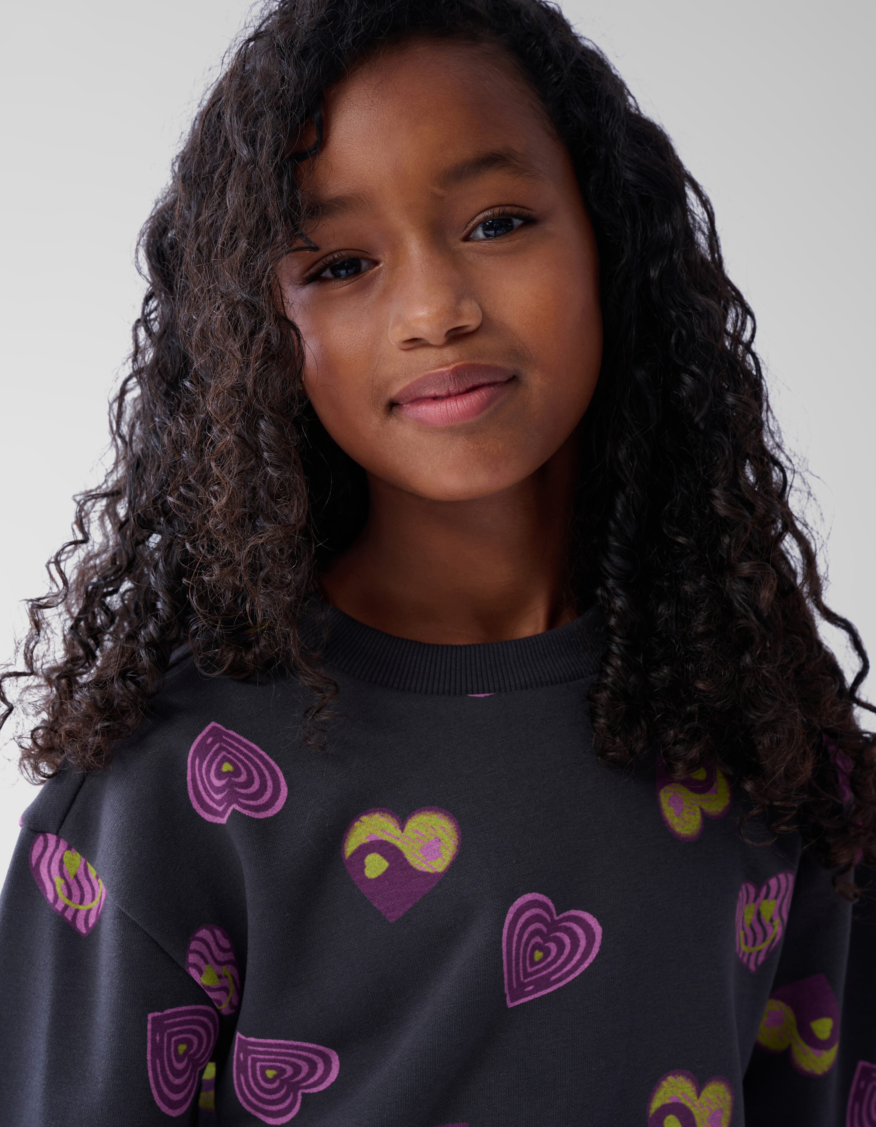 Herz-Pullover Dunkelgrau SHOEBY GIRLS