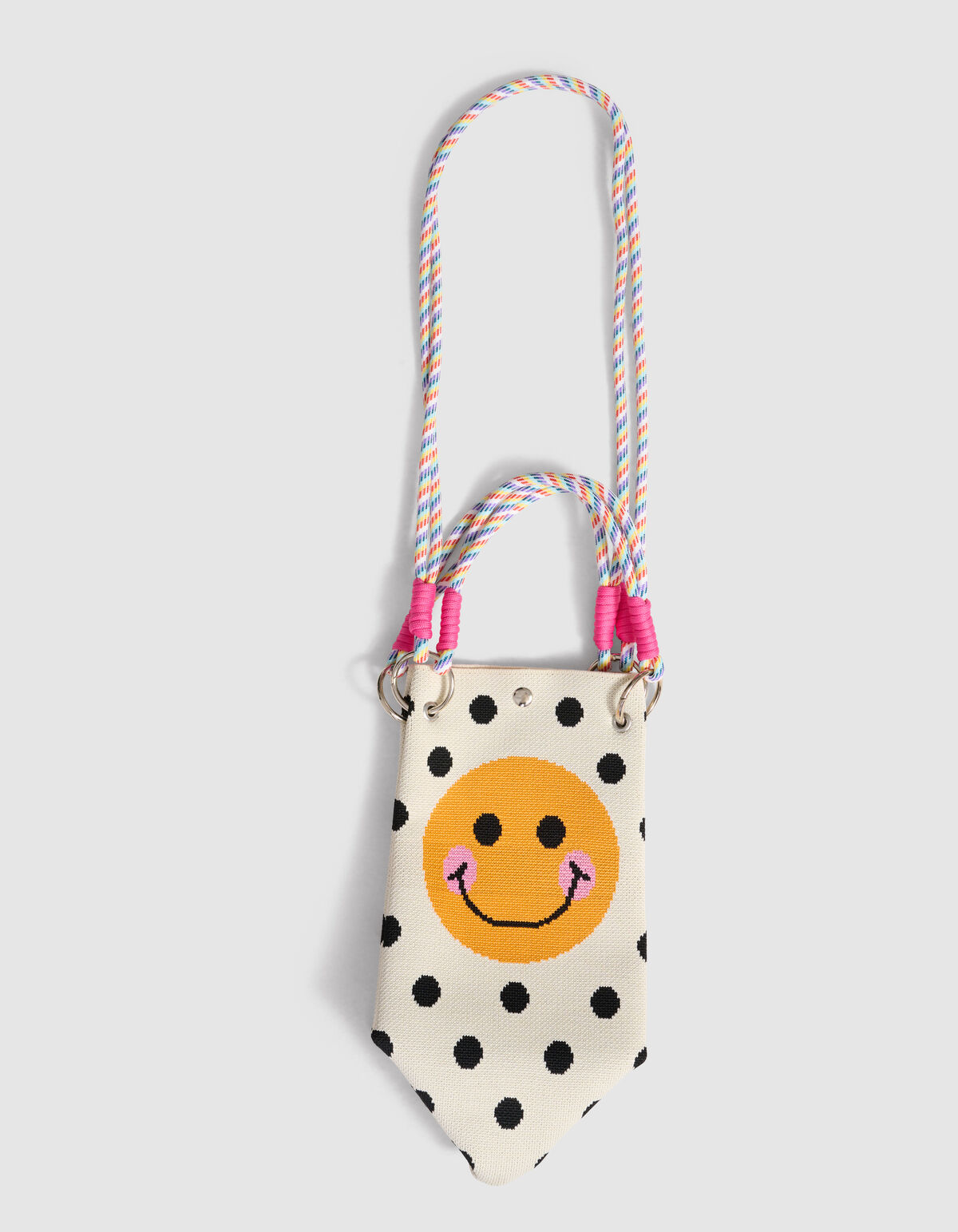 Gestrickte Polka-Dot-Tasche Gebrochen Wei&szlig; SHOEBY GIRLS