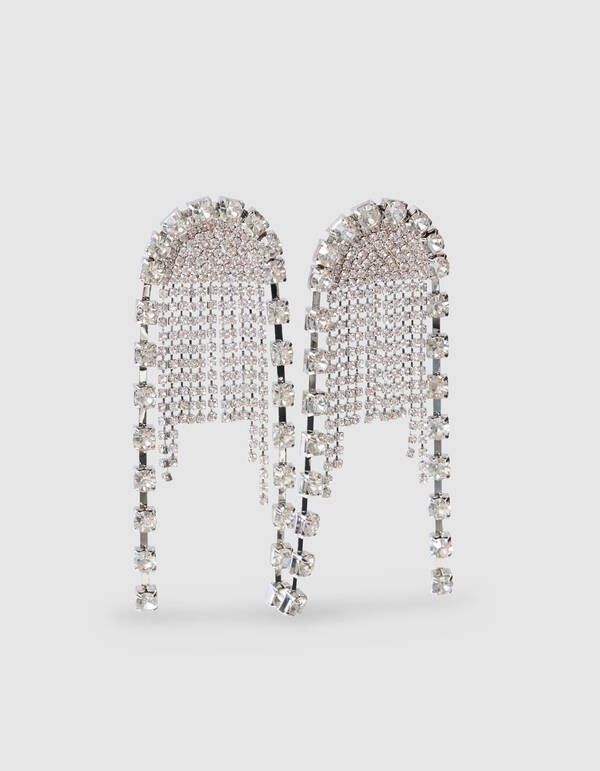 Multi Strass Ohrringe Silber SHOEBY ACCESSOIRES
