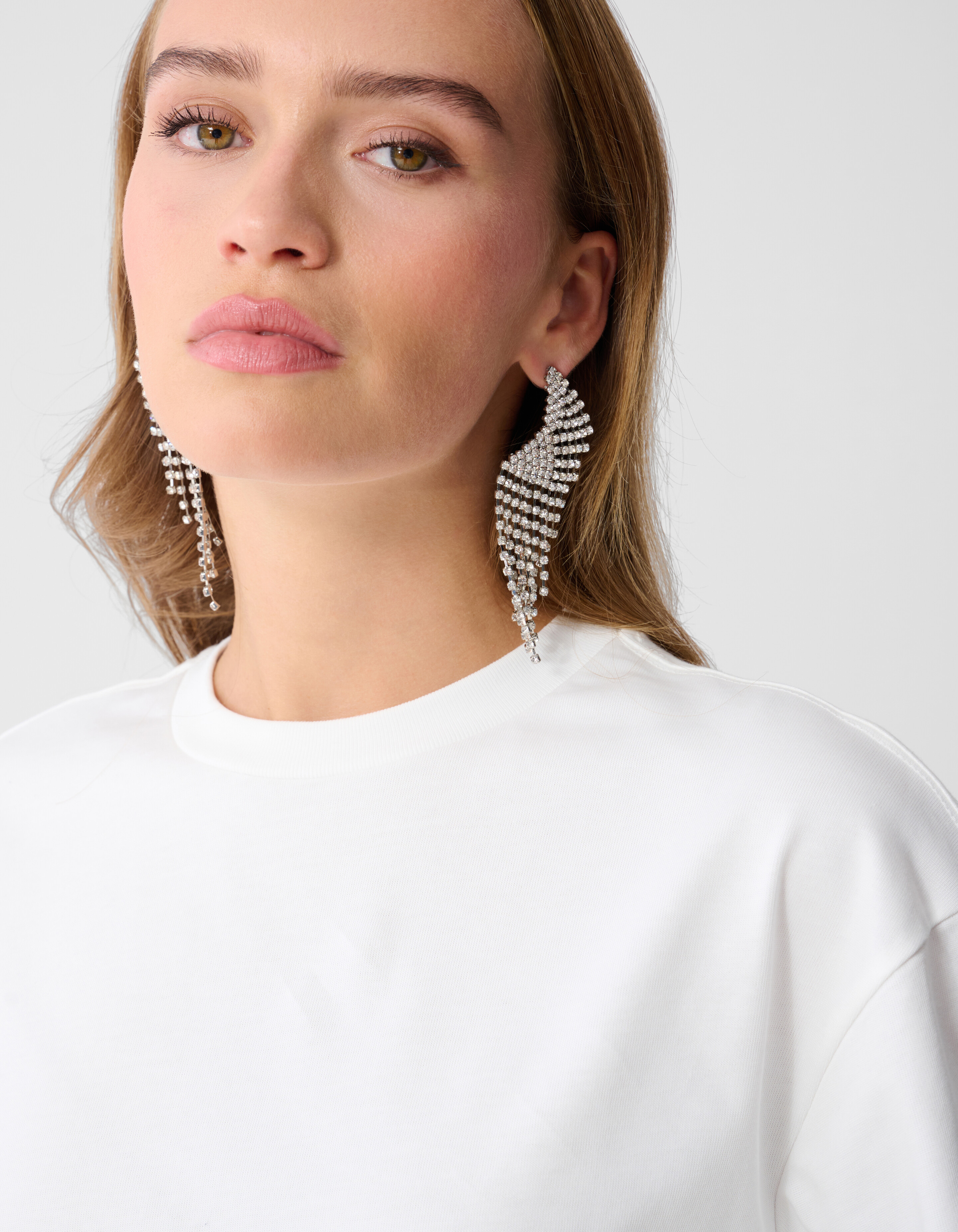 Cropped Boxy Fit T-Shirt Weiß SHOEBY WOMEN