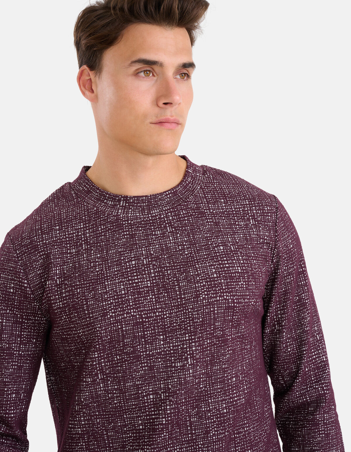 Grafik-T-Shirt Bordeaux SHOEBY MEN