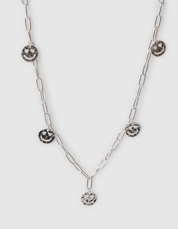 Smiley Halskette Silber SHOEBY ACCESSOIRES