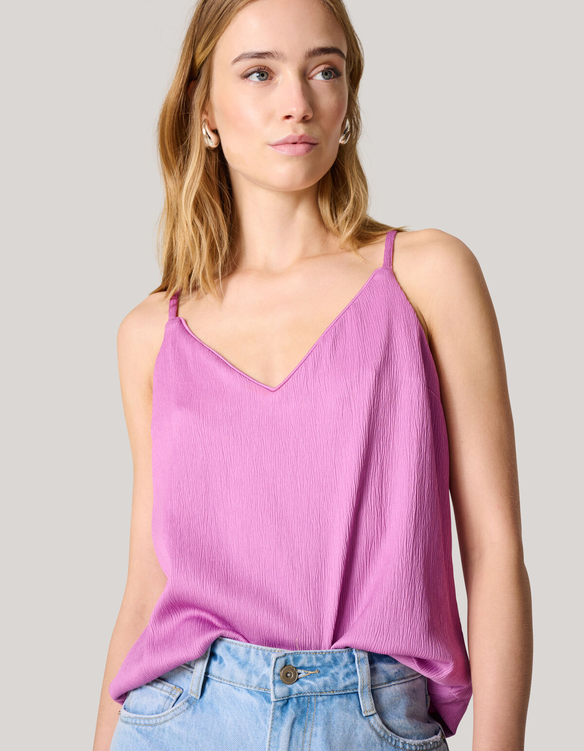 Crinkle Singlet Rosa SHOEBY WOMEN