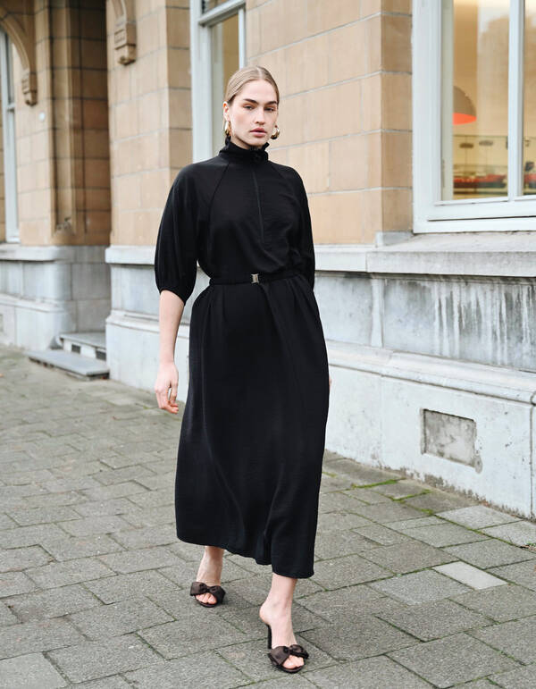 Sportlicher Trainingsanzug Maxi Kleid Schwarz SHOEBY WOMEN